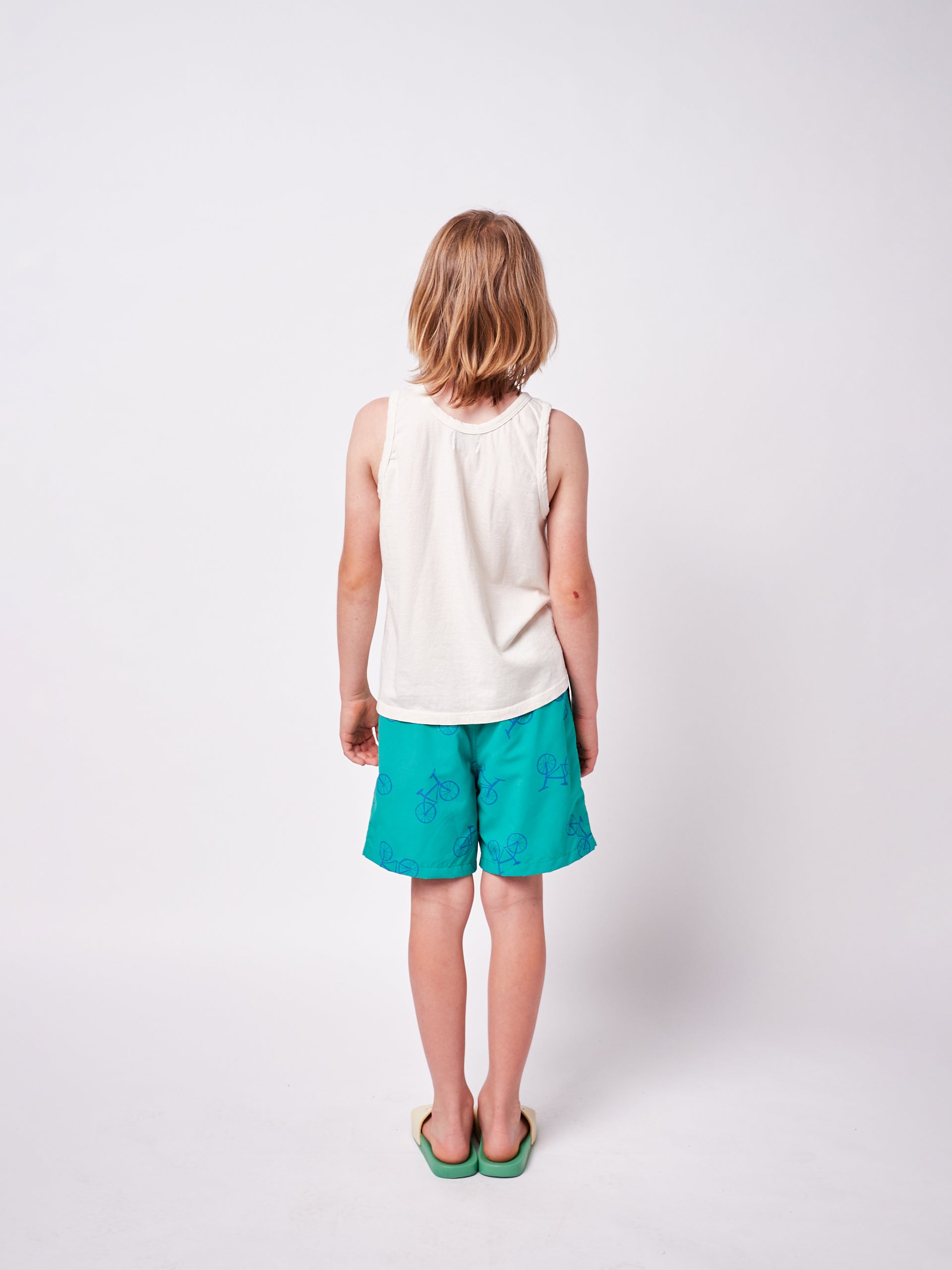 Boys & Girls White Logo Cotton Tank Top