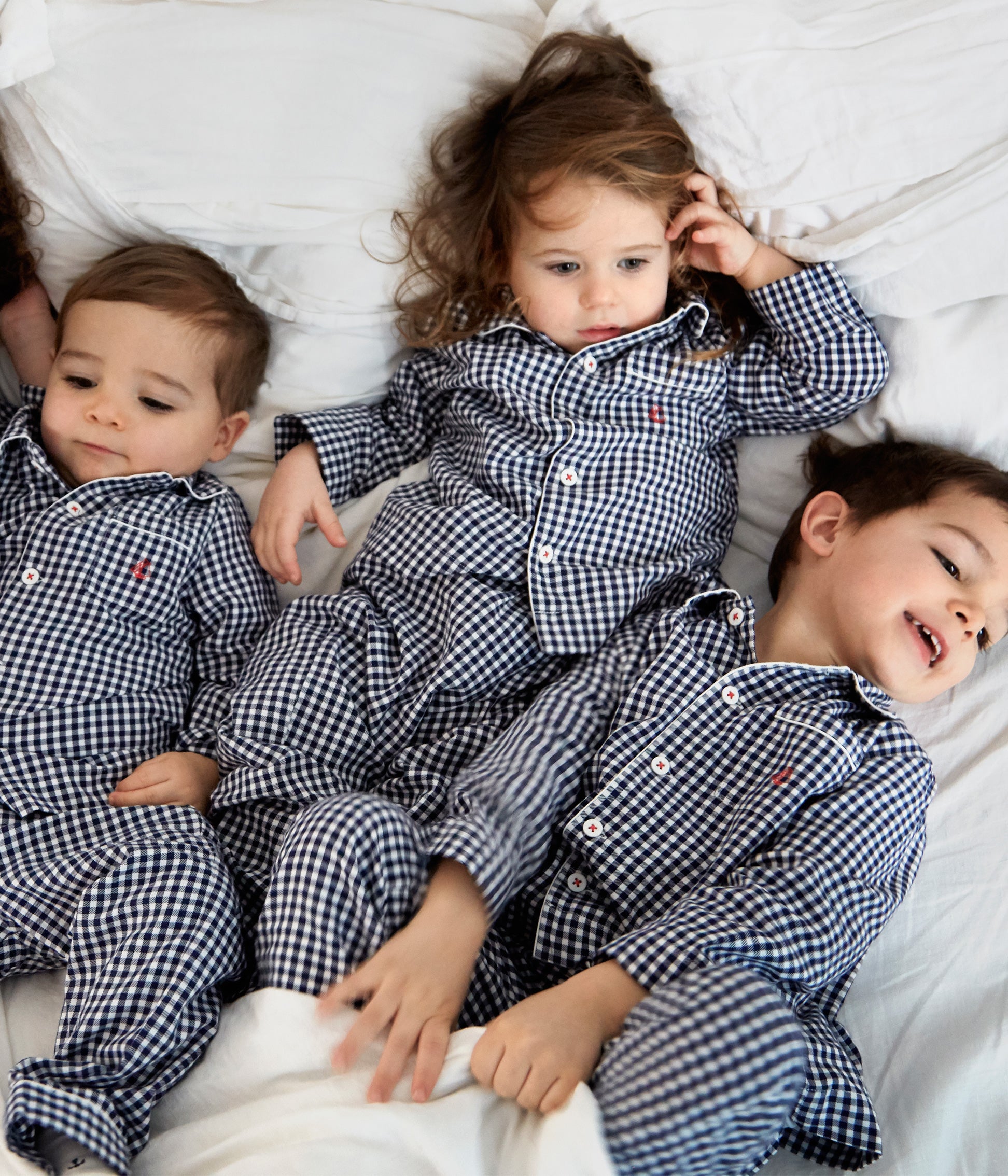 Boys & Girls Blue Check Nightwear Set