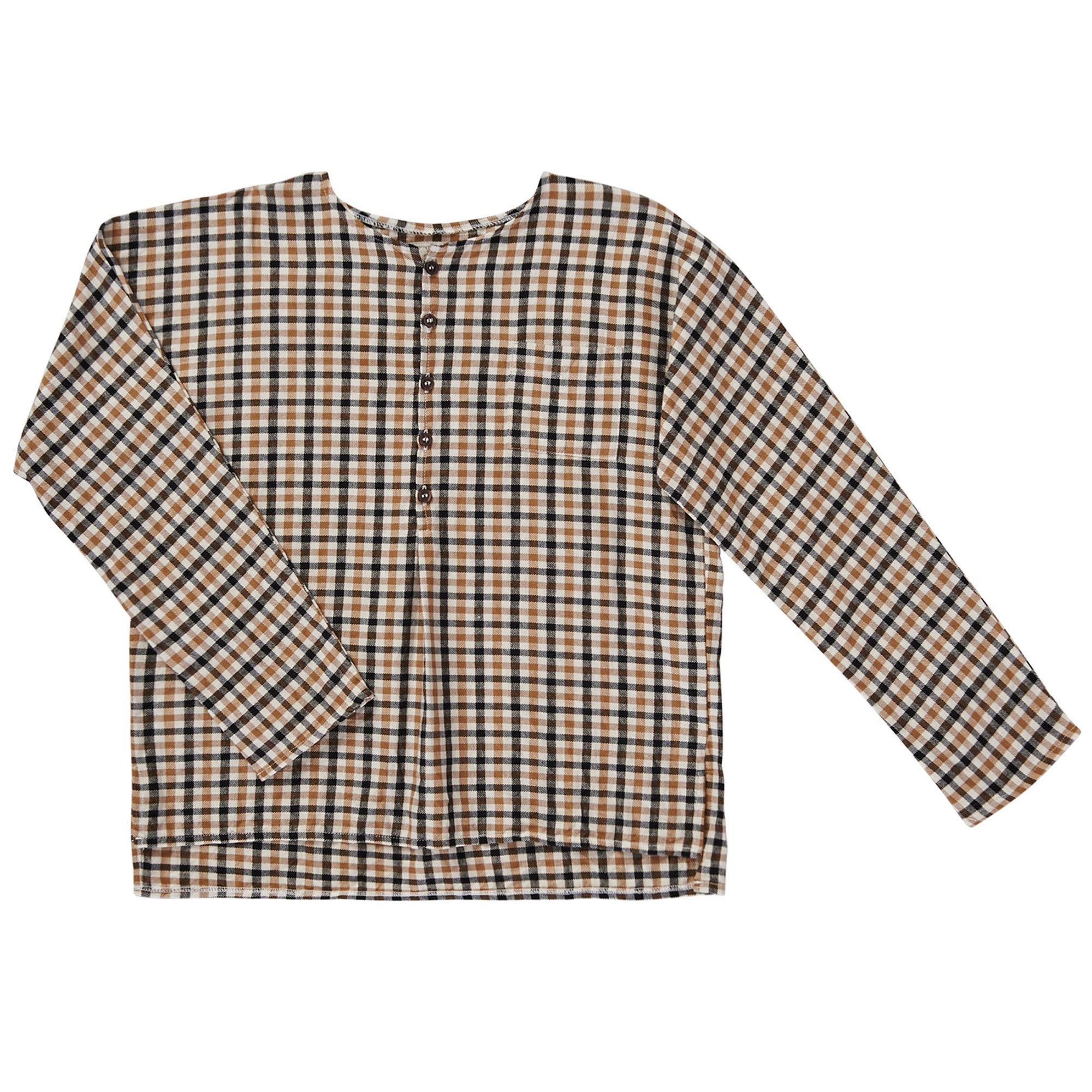 Boys Black & Red Check Cotton Shirt - CÉMAROSE | Children's Fashion Store - 1