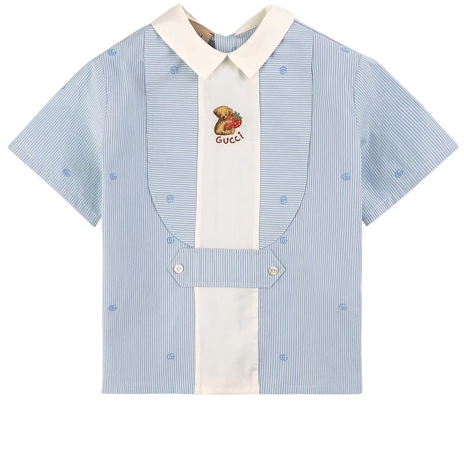 Baby Boys & Girls Blue Cotton Shirt