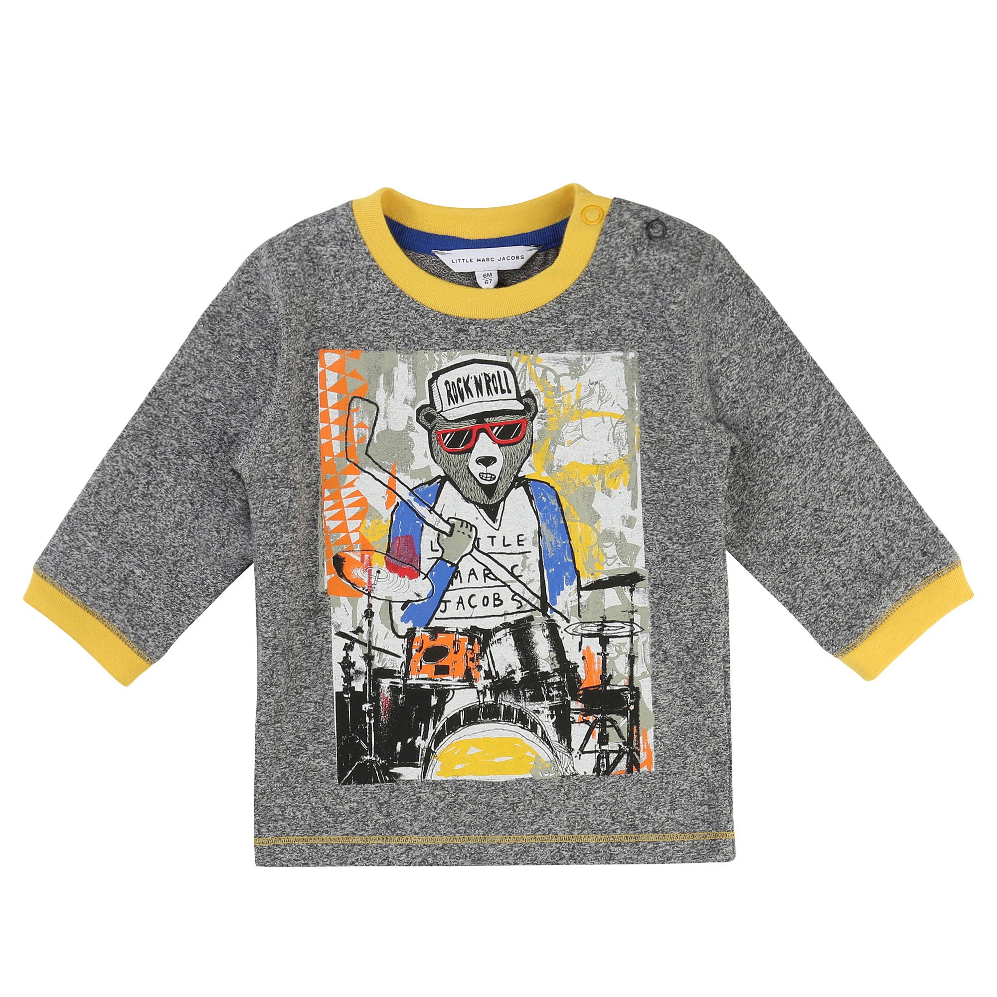 Baby Boys Grey Rock Dog Printed Cotton T-Shirt - CÉMAROSE | Children's Fashion Store