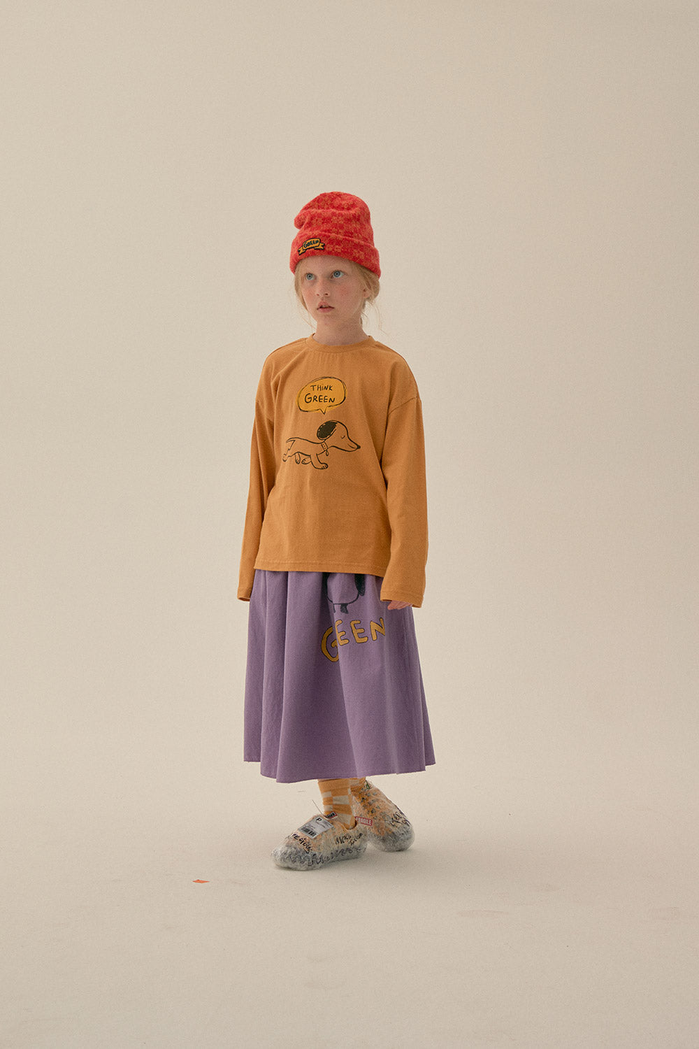 Boys & Girls Camel Cotton T-Shirt