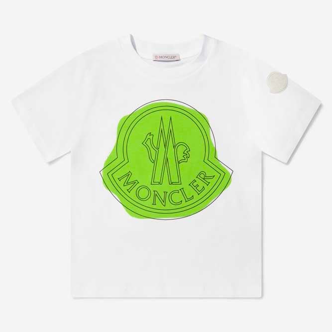 Boys & Girls White Logo Cotton T-Shirt