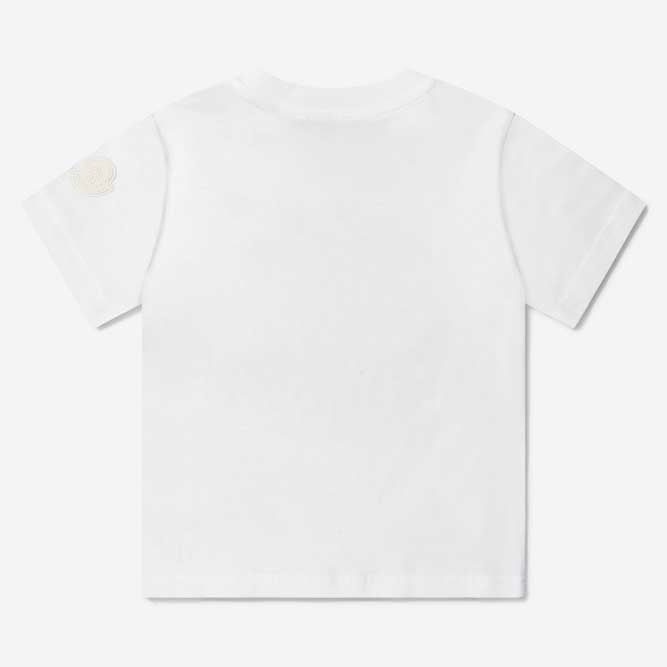 Boys & Girls White Logo Cotton T-Shirt