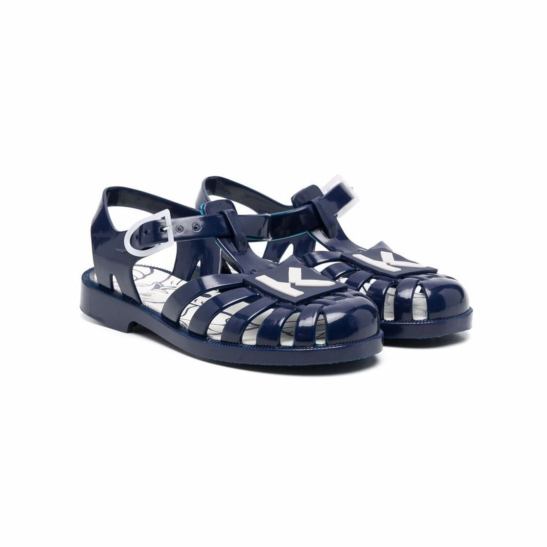 Boys & Girls Navy Logo Sandals