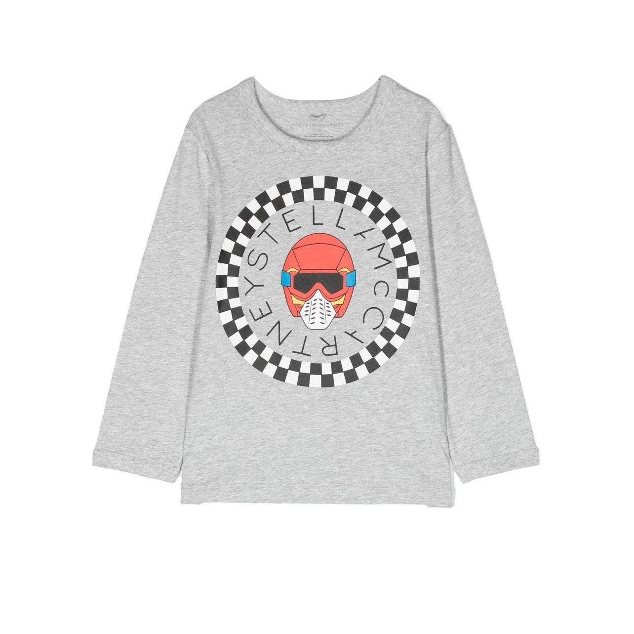 Boys Grey Printed Cotton T-Shirt