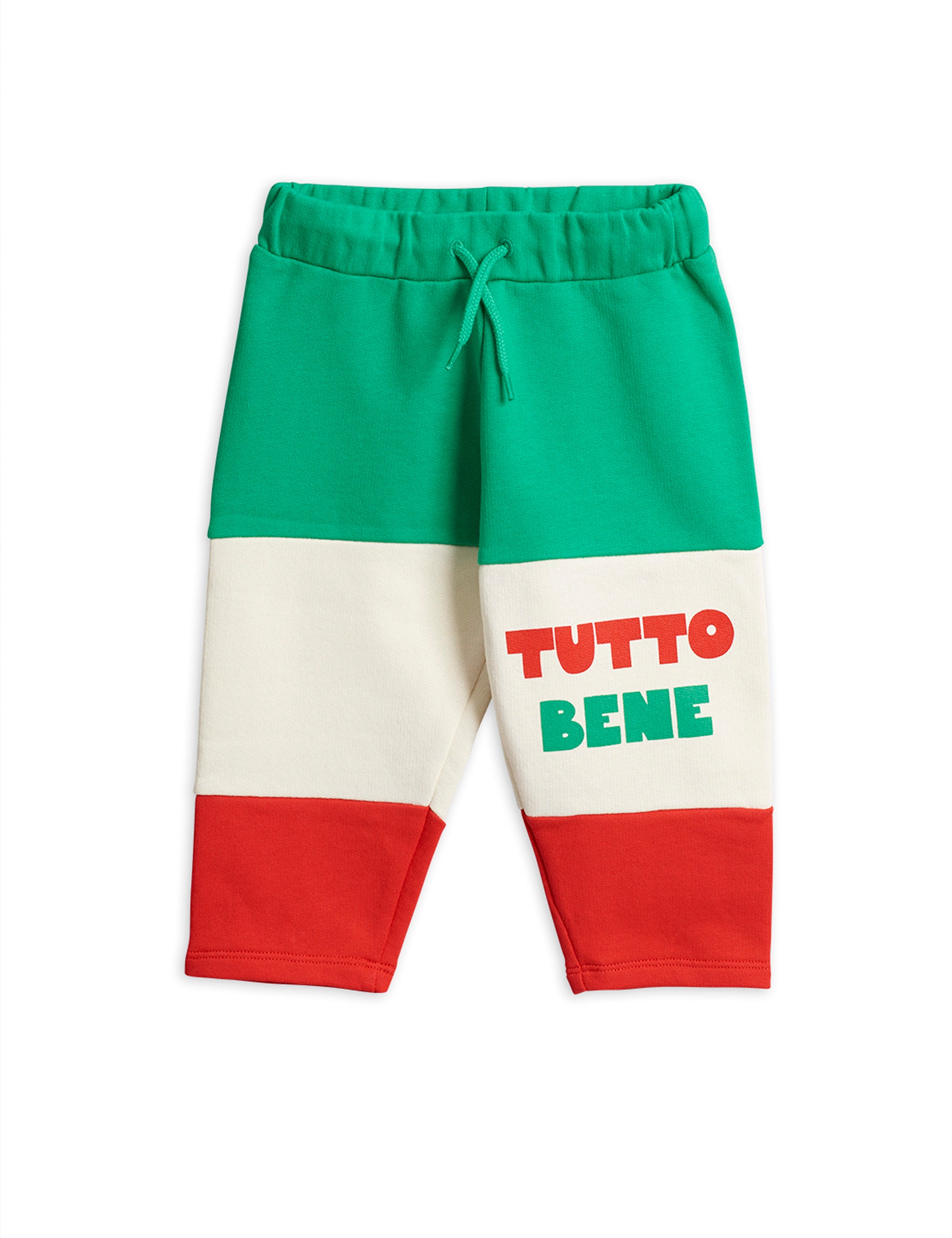 Boys & Girls Green & Red Cotton Sweat Trousers