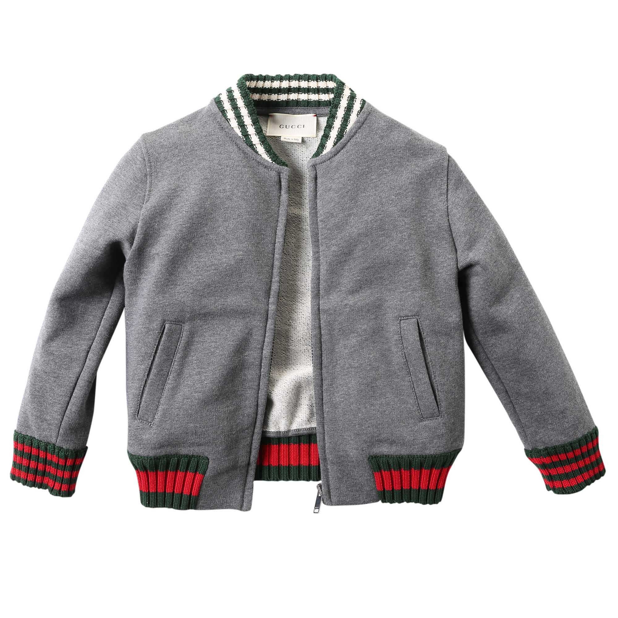 Boys Grey Ribbed Cuffs Cotton Jacket - CÉMAROSE | Children's Fashion Store - 2