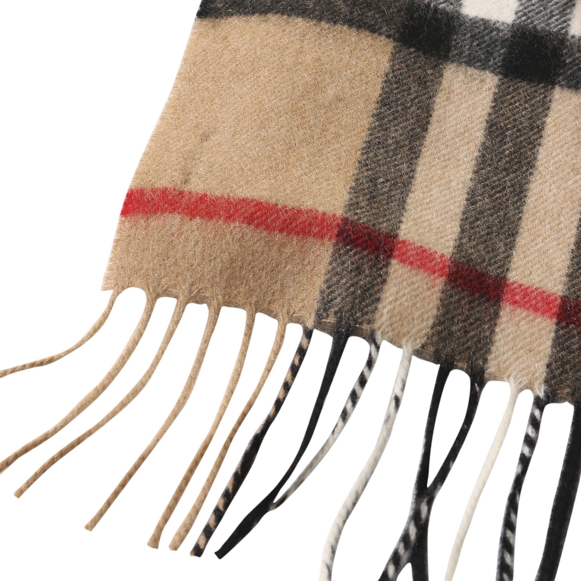 Boys & Girls Beige Check Cashmere Scarf - CÉMAROSE | Children's Fashion Store - 4