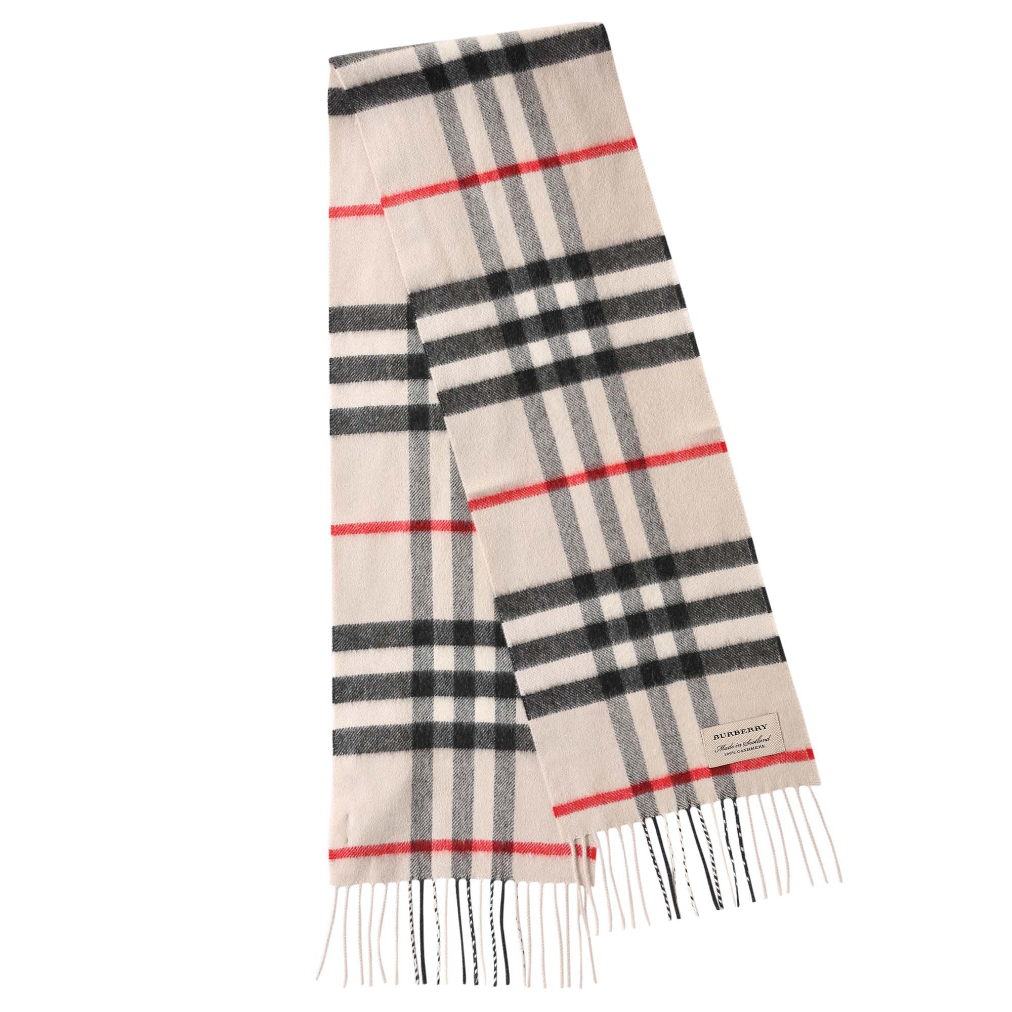 Boys & Girls Milk White Check Cashmere Scarf - CÉMAROSE | Children's Fashion Store - 1