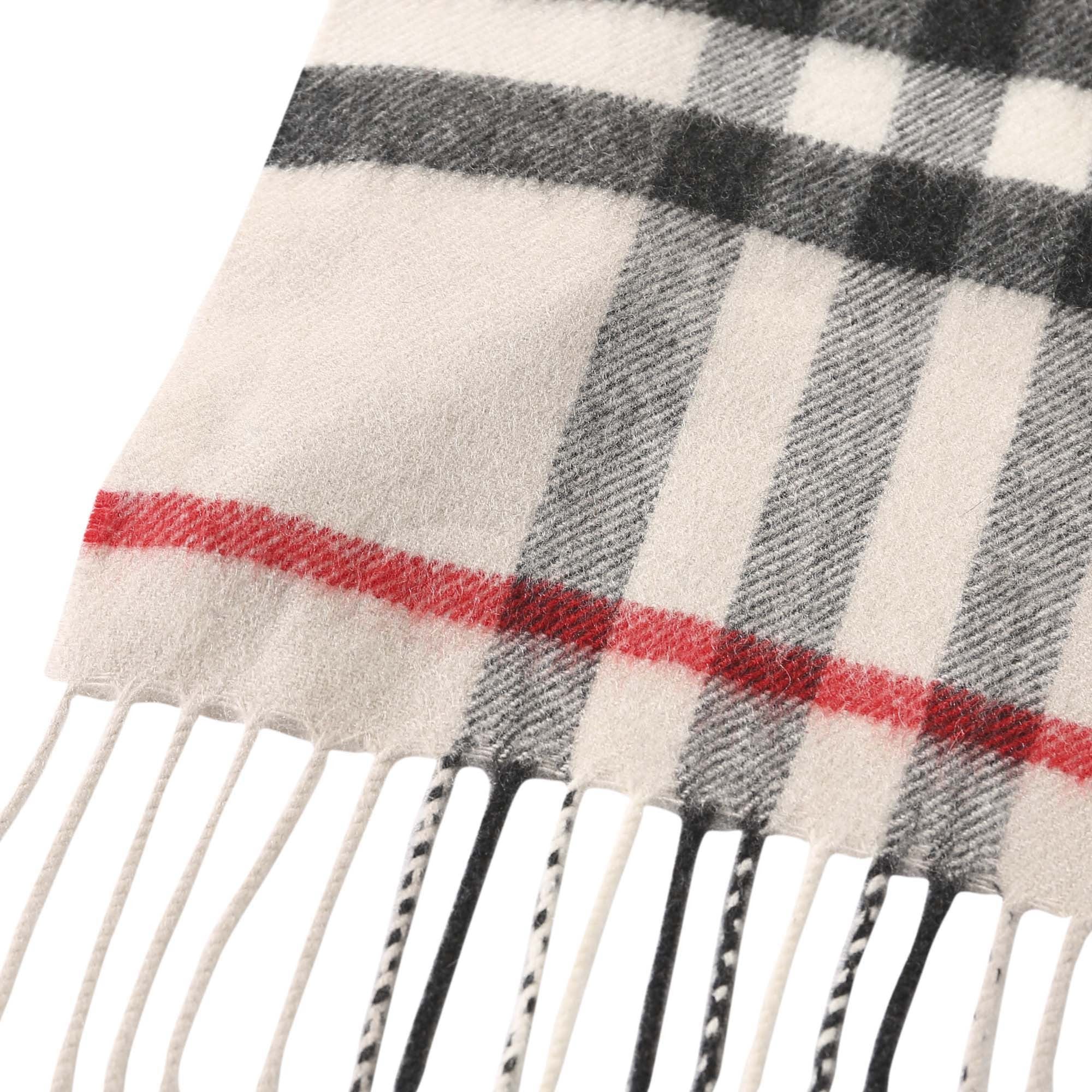 Boys & Girls Milk White Check Cashmere Scarf - CÉMAROSE | Children's Fashion Store - 4