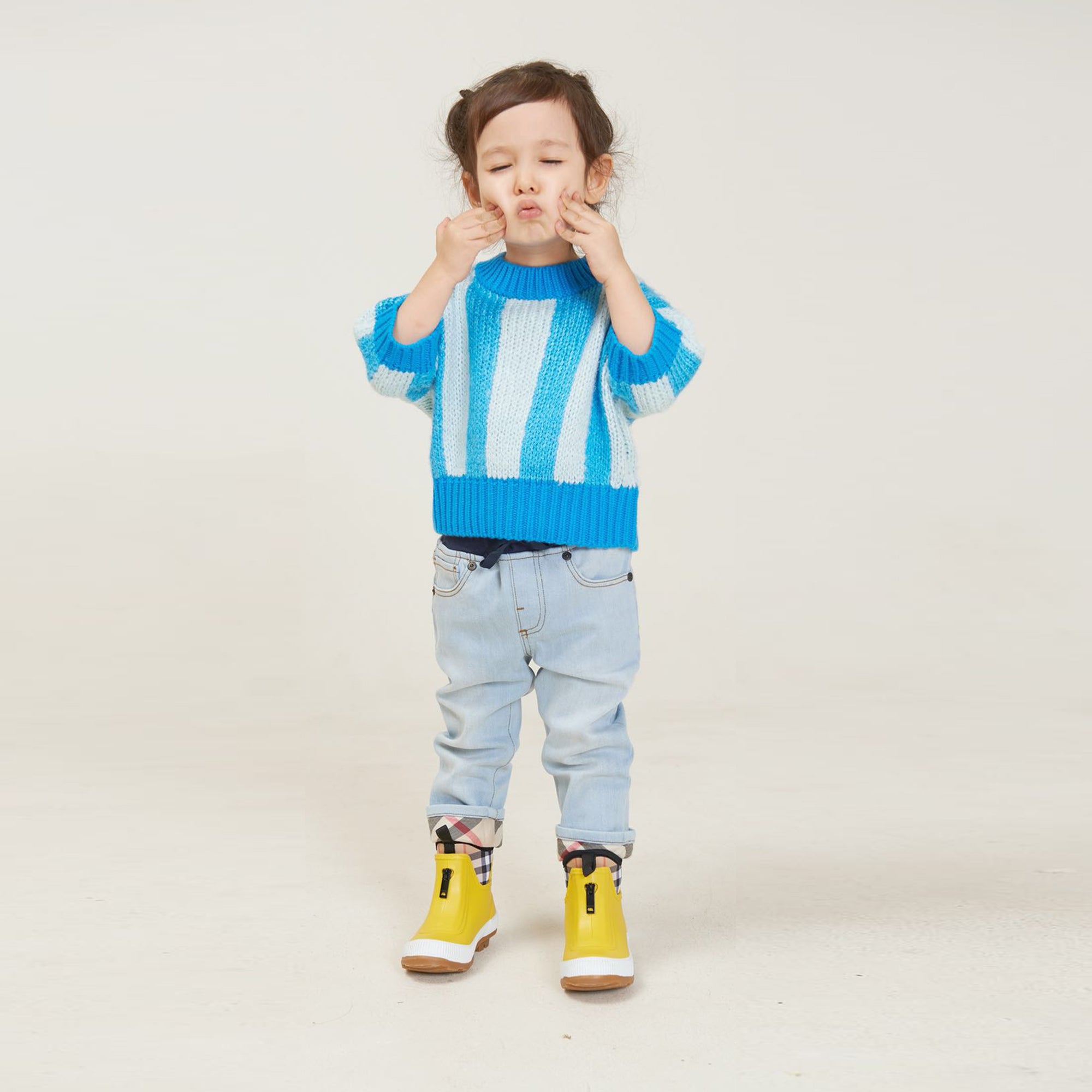 Baby Boys Light Blue Cotton Trousers