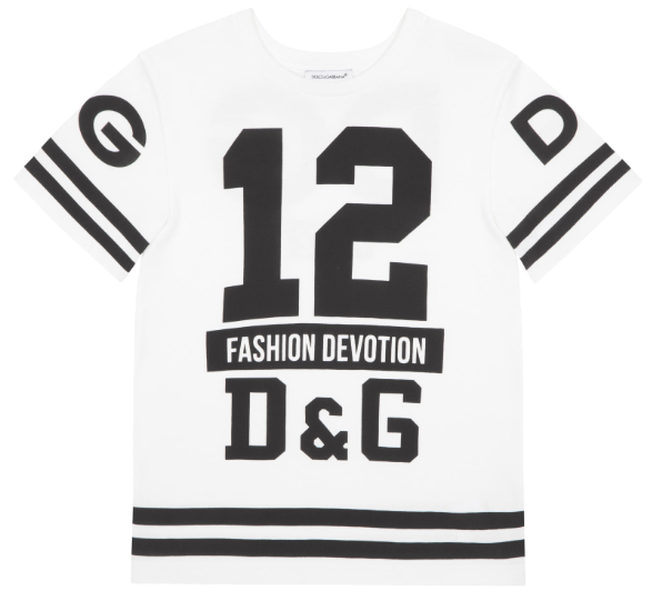 Boys Optical White Cotton T-shirt