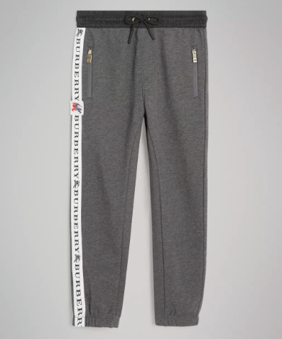 Boys Charcoal Melange Cotton Trousers