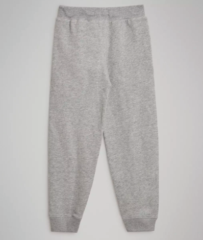 Boys Grey Melange Cotton Trousers