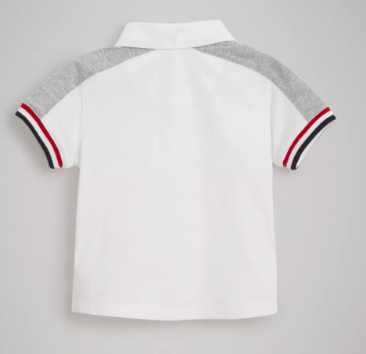 Baby Boys White Cotton Polo Shirt