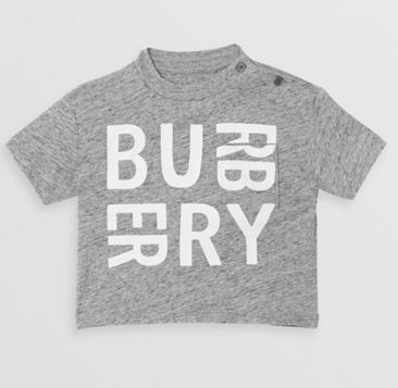 Baby Boys Grey Logo Cotton T-shirt