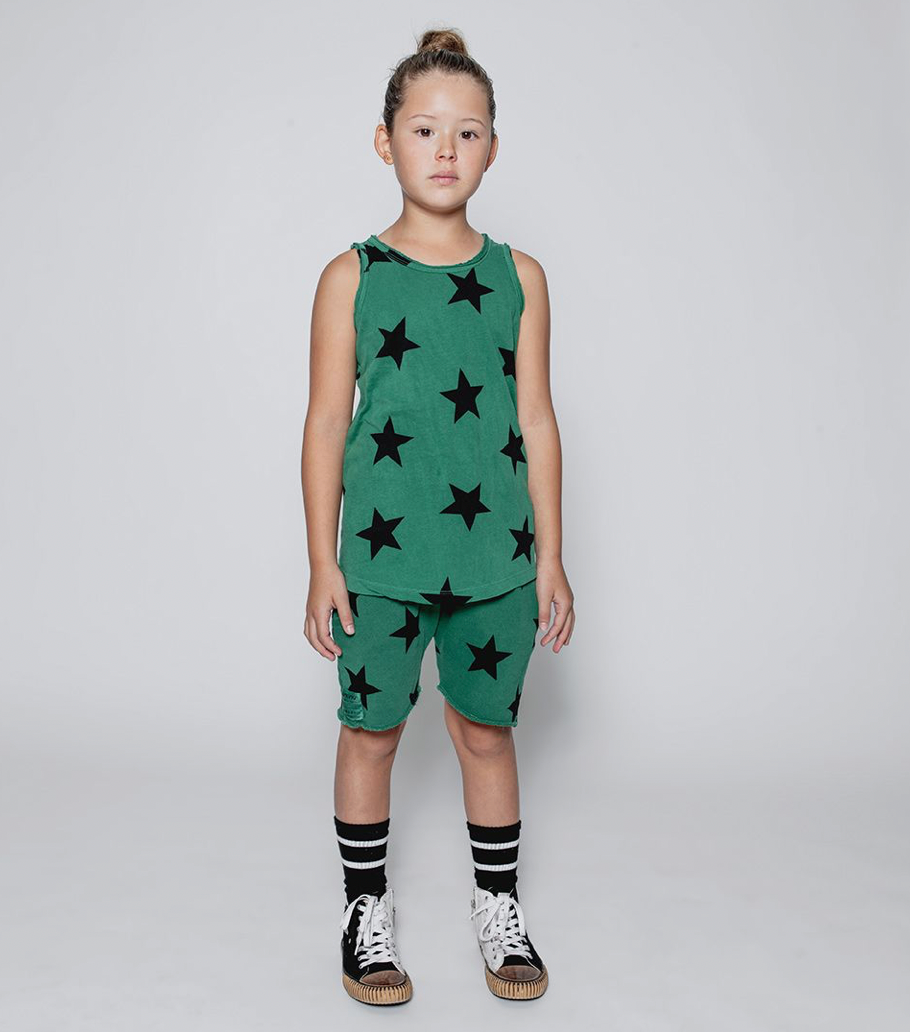 Boys & Girls Green Cotton Shorts