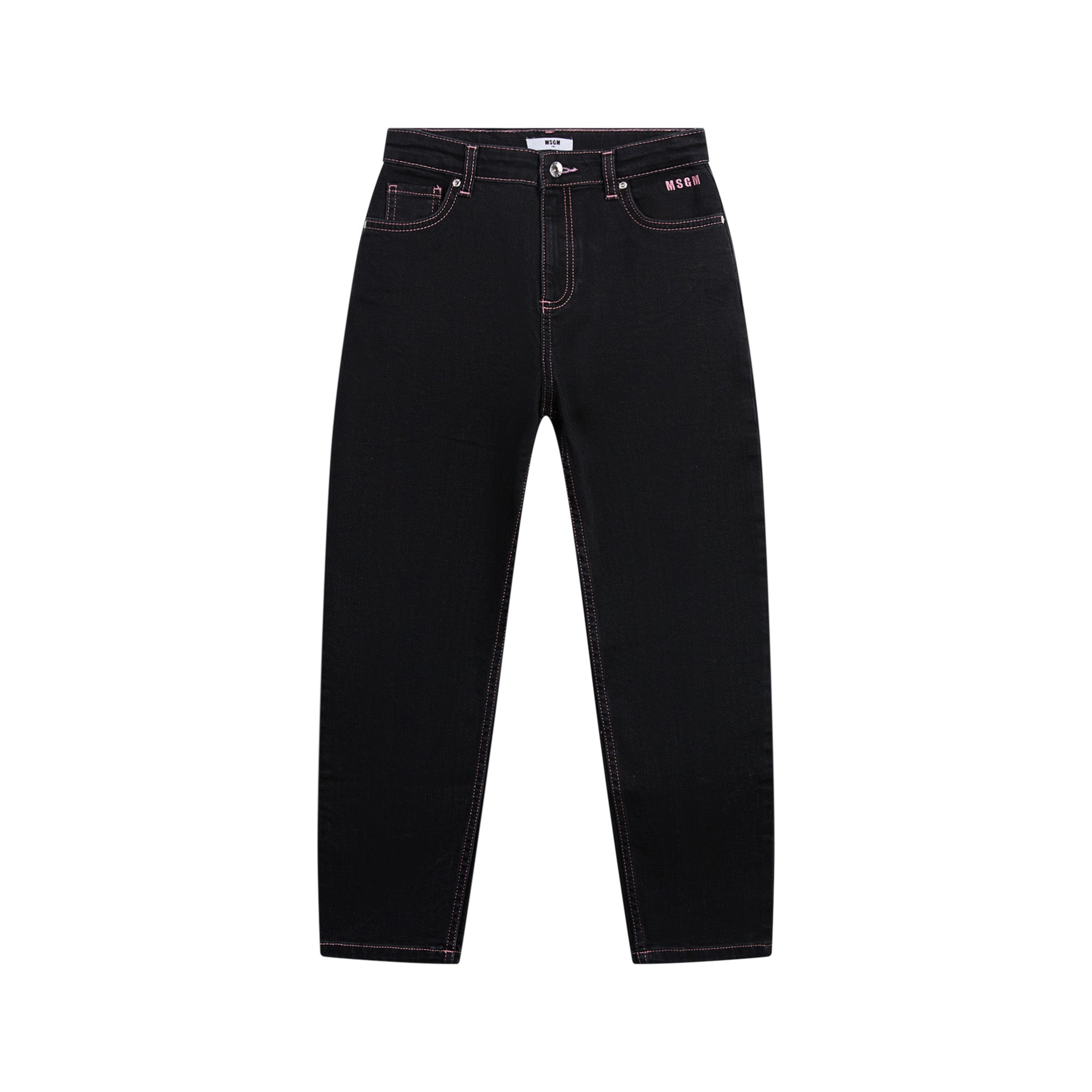 Girls Black Denim Trousers