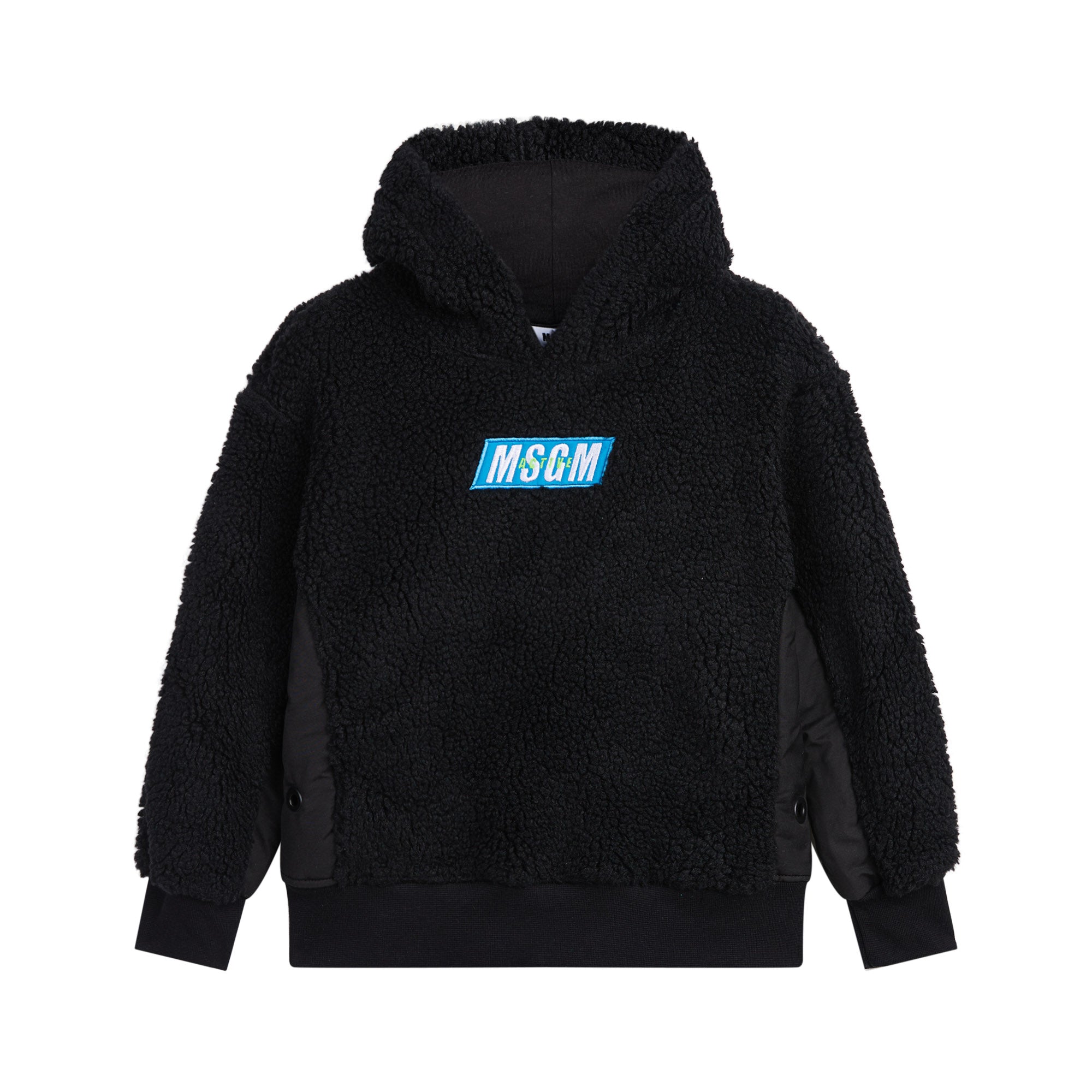 Boys & Girls Black Teddy Fleece Hoodie