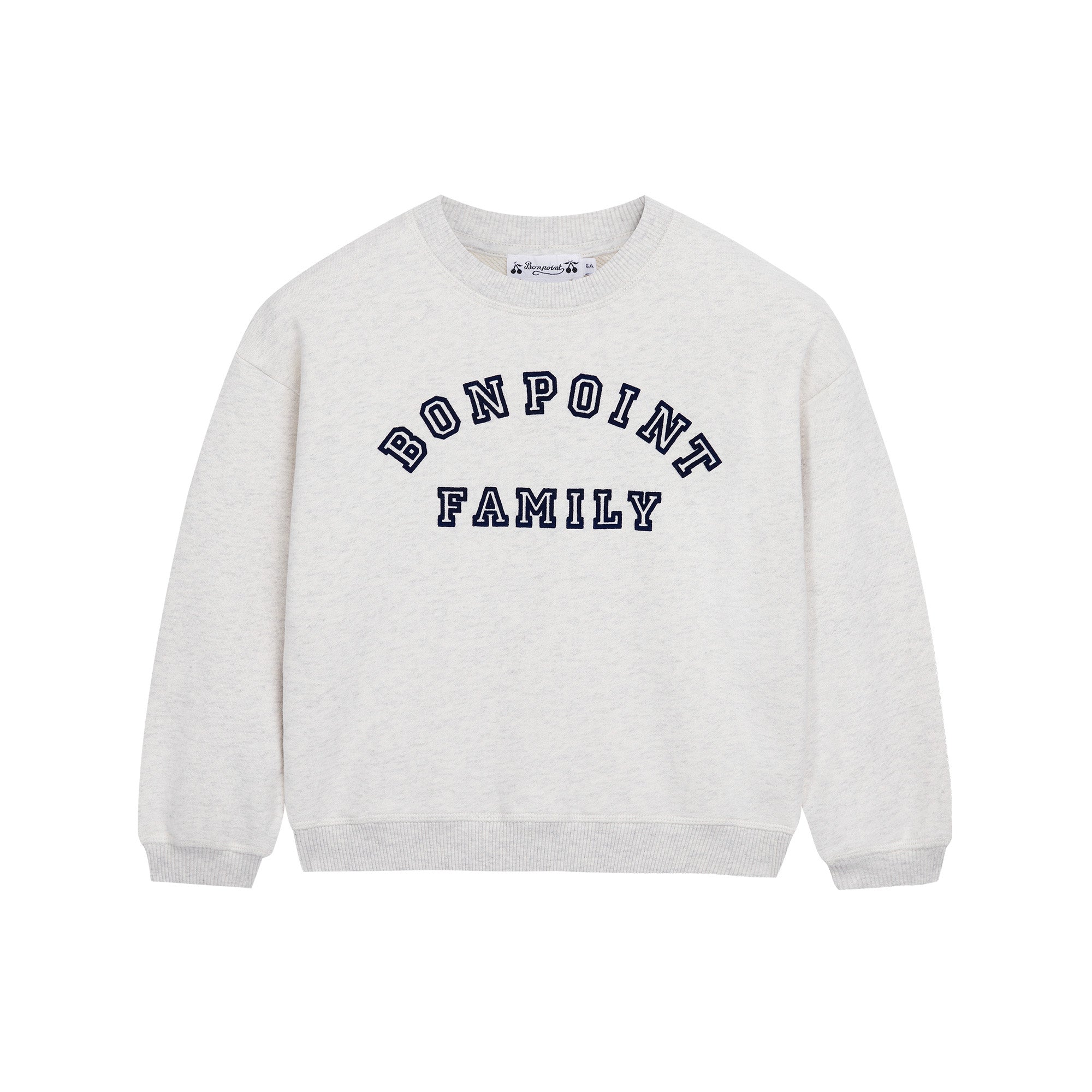 Boys Beige Logo Cotton Sweatshirt