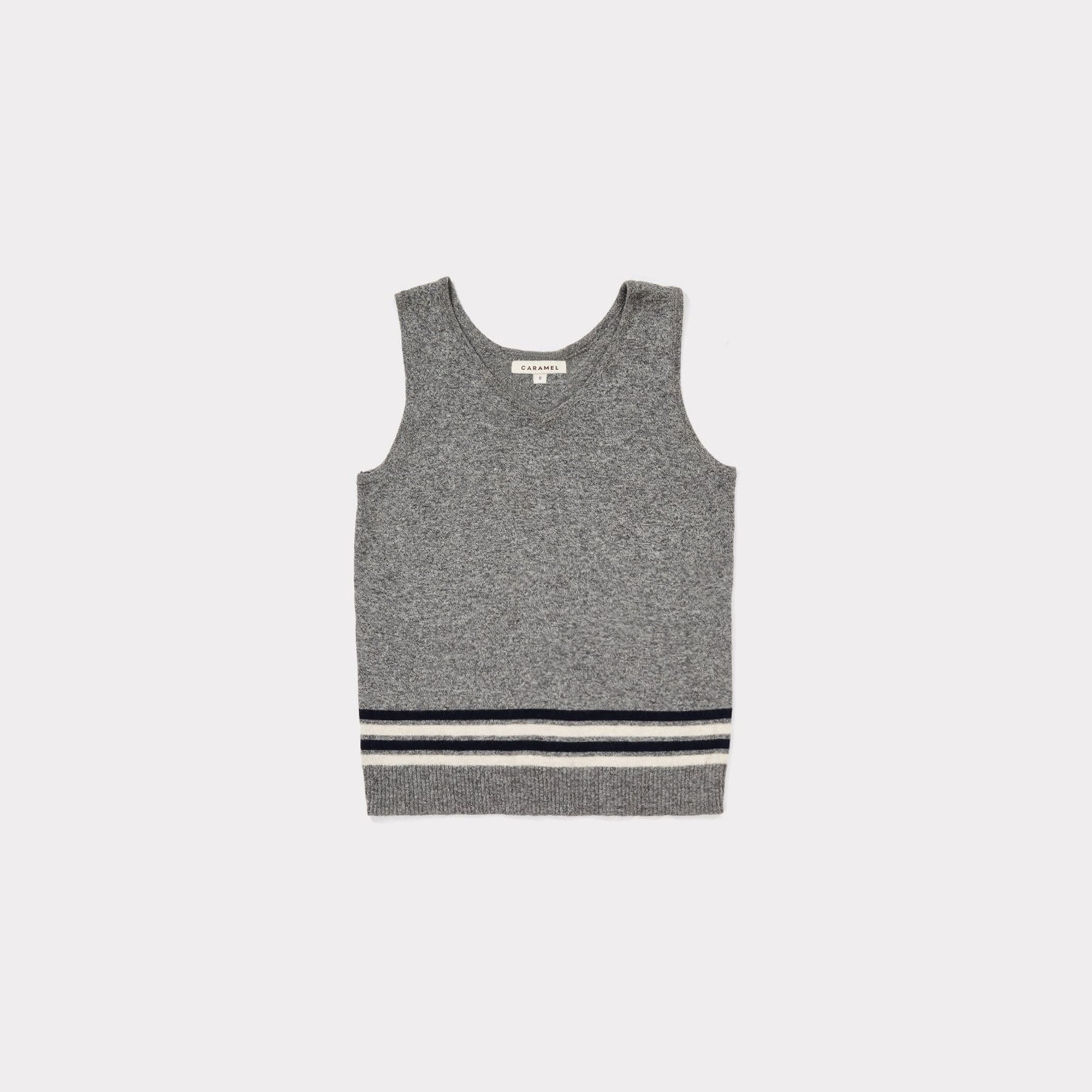 Boys & Girls Charcoal Cotton Knitwear Vest