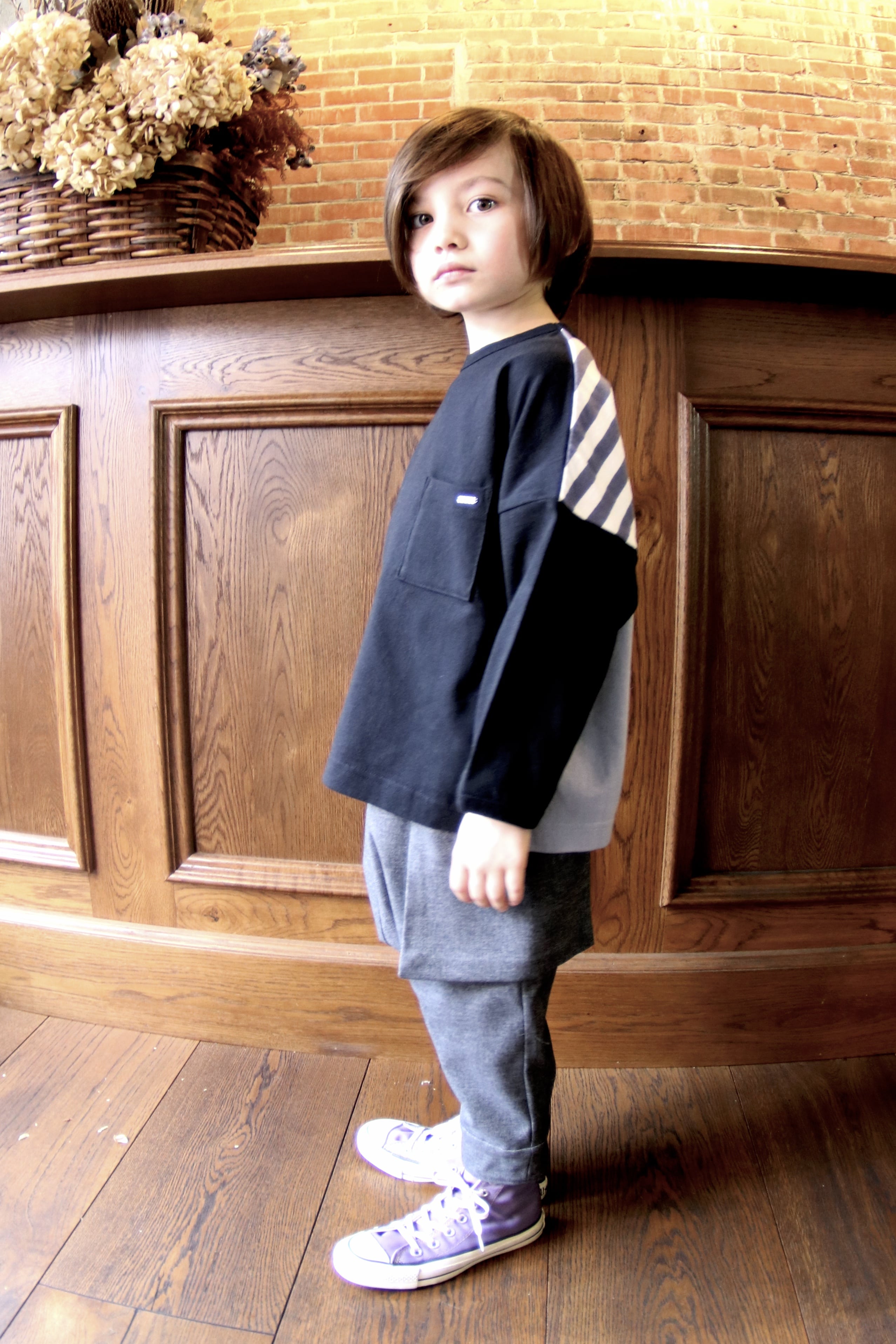 Boys Black Cotton T-Shirt