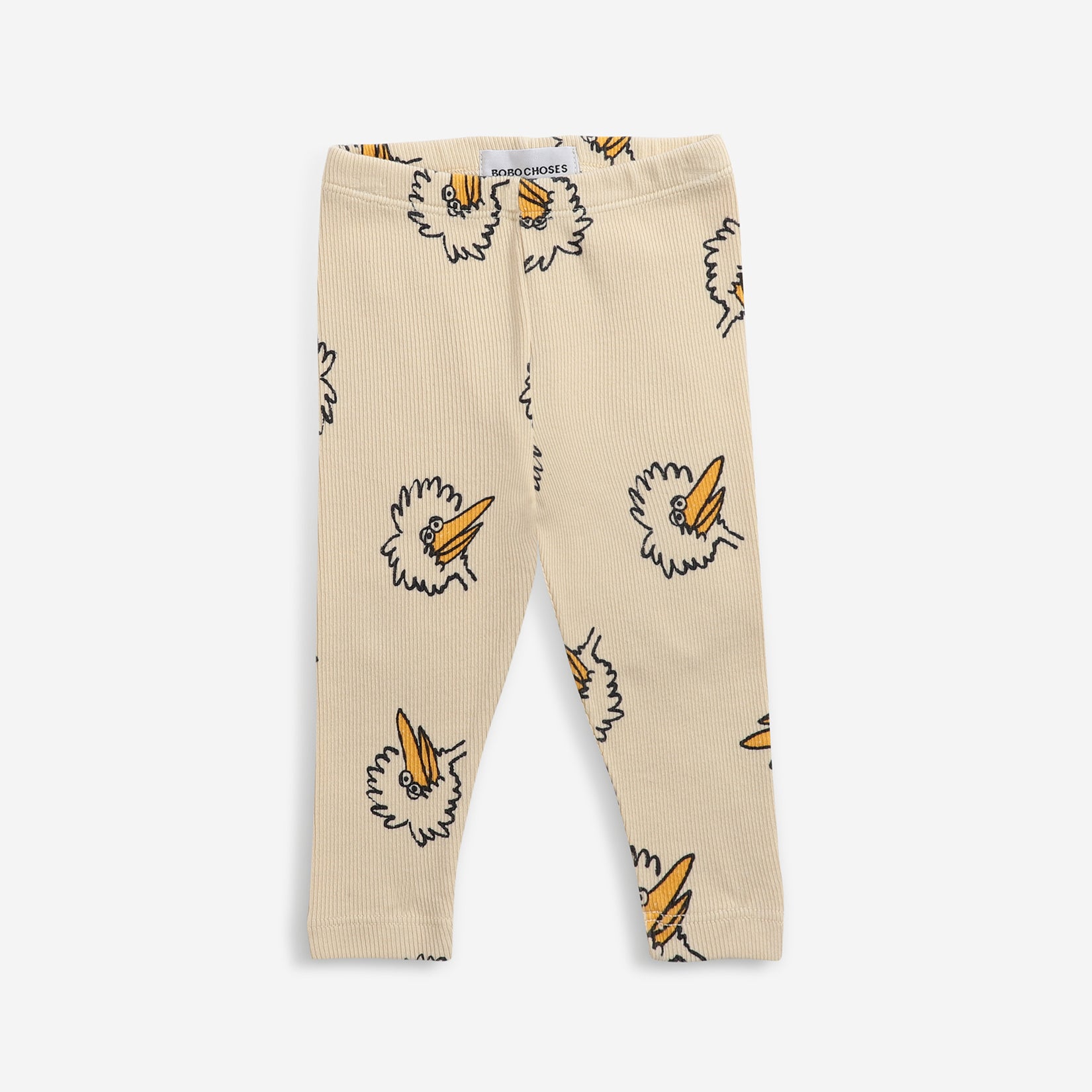 Baby Boys & Girls Beige Birdie Cotton Leggings