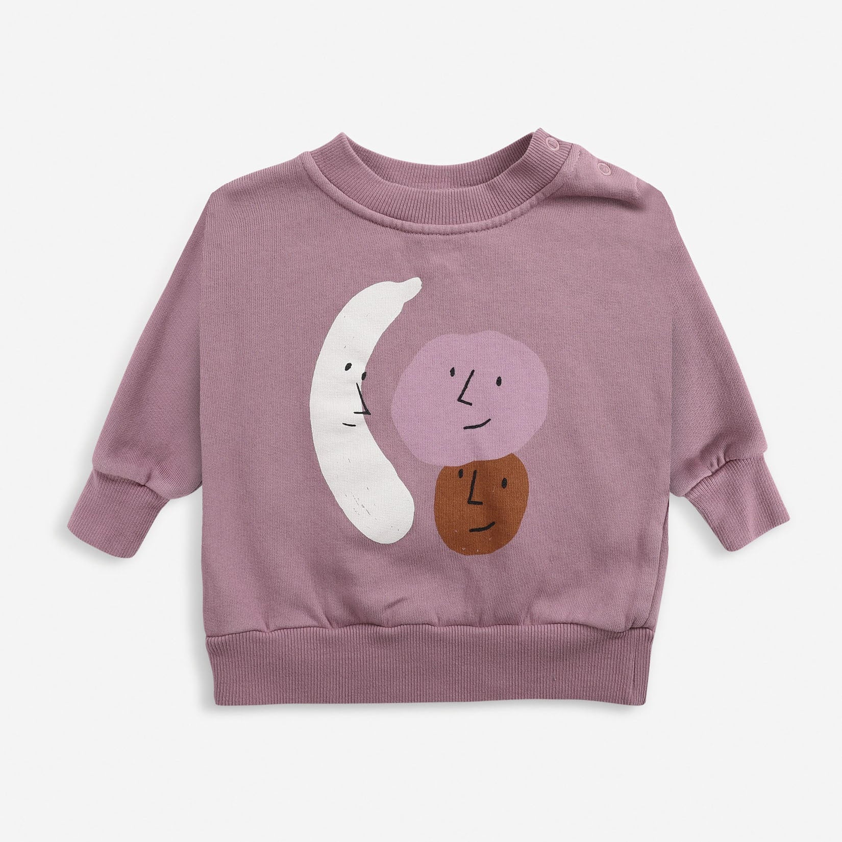 Baby Boys & Girls Pink Printed Cotton Sweatshirt