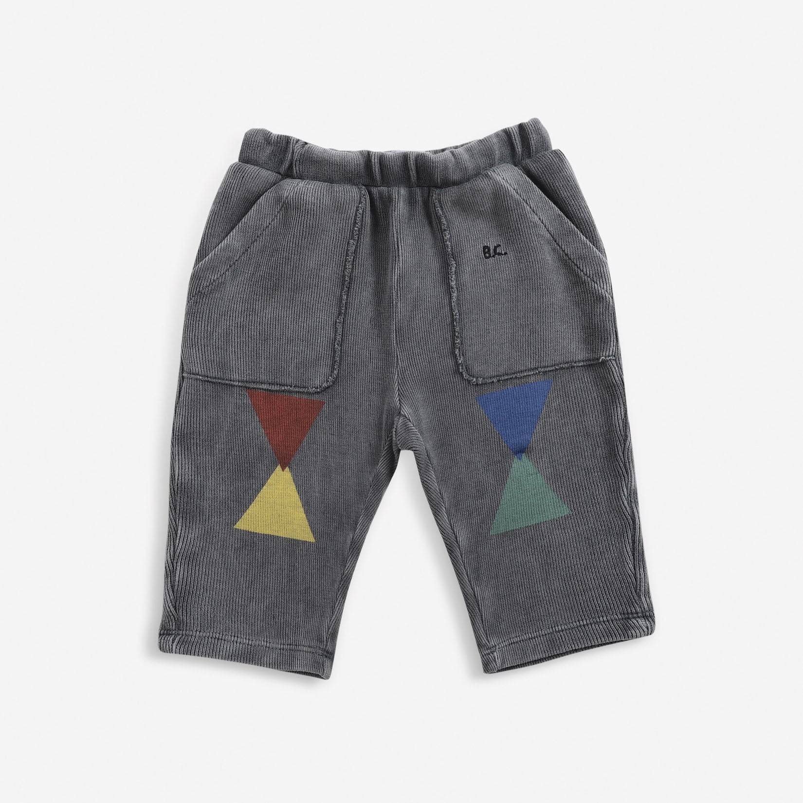 Baby Boys & Girls Grey Cotton Trousers