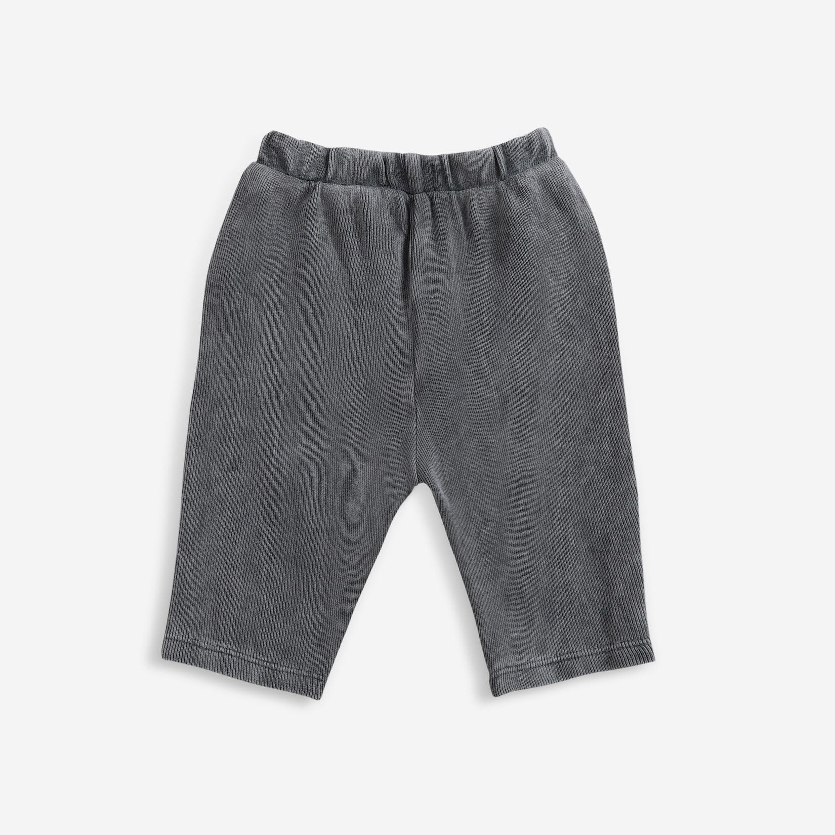 Baby Boys & Girls Grey Cotton Trousers