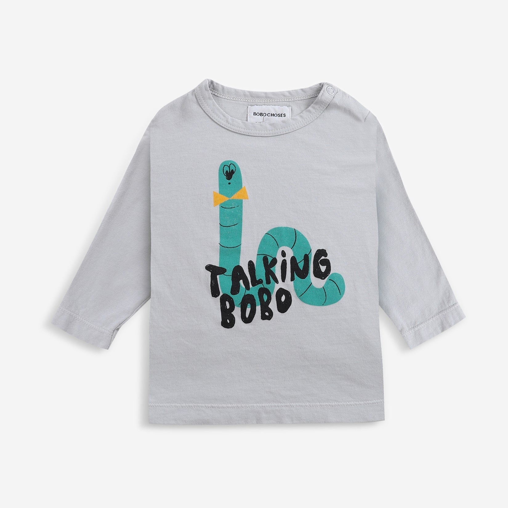 Baby Boys & Girls Grey Logo Cotton T-Shirt