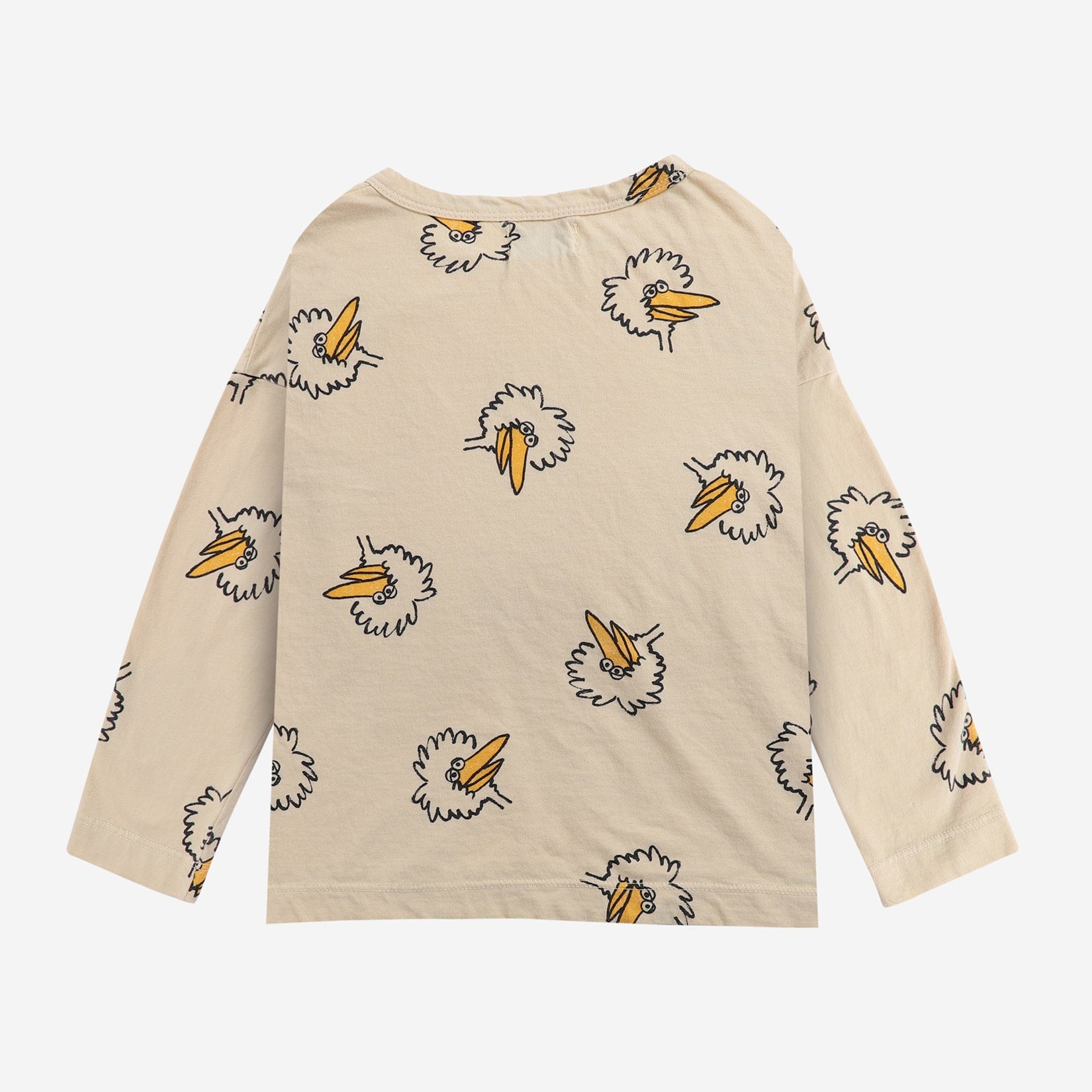 Boys & Girls Beige Birdie Cotton T-Shirt