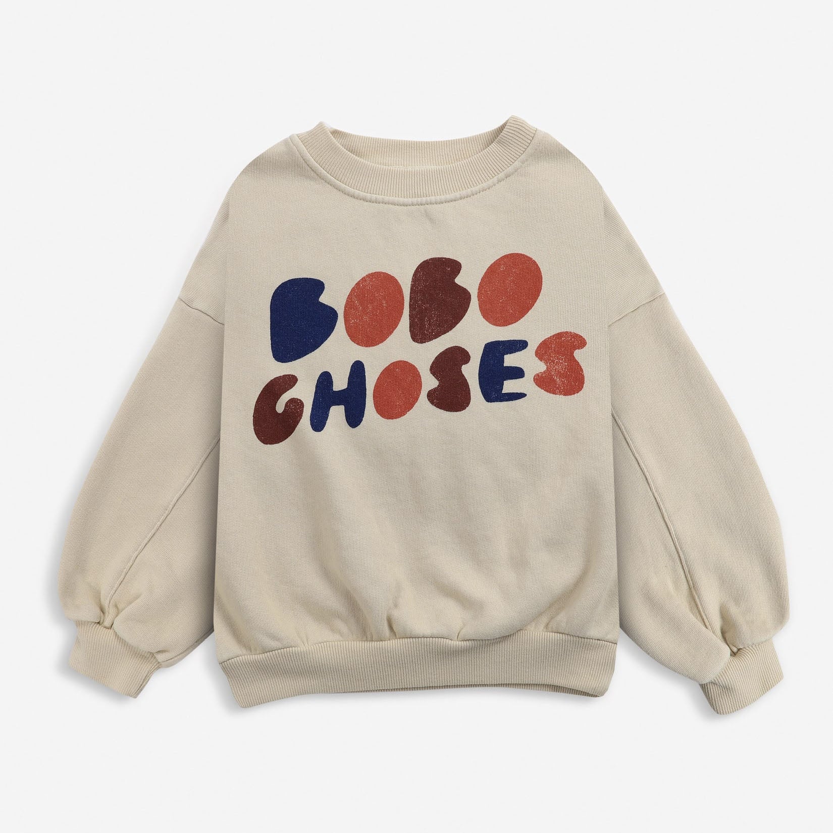 Boys & Girls Beige Printed Cotton Sweatshirt