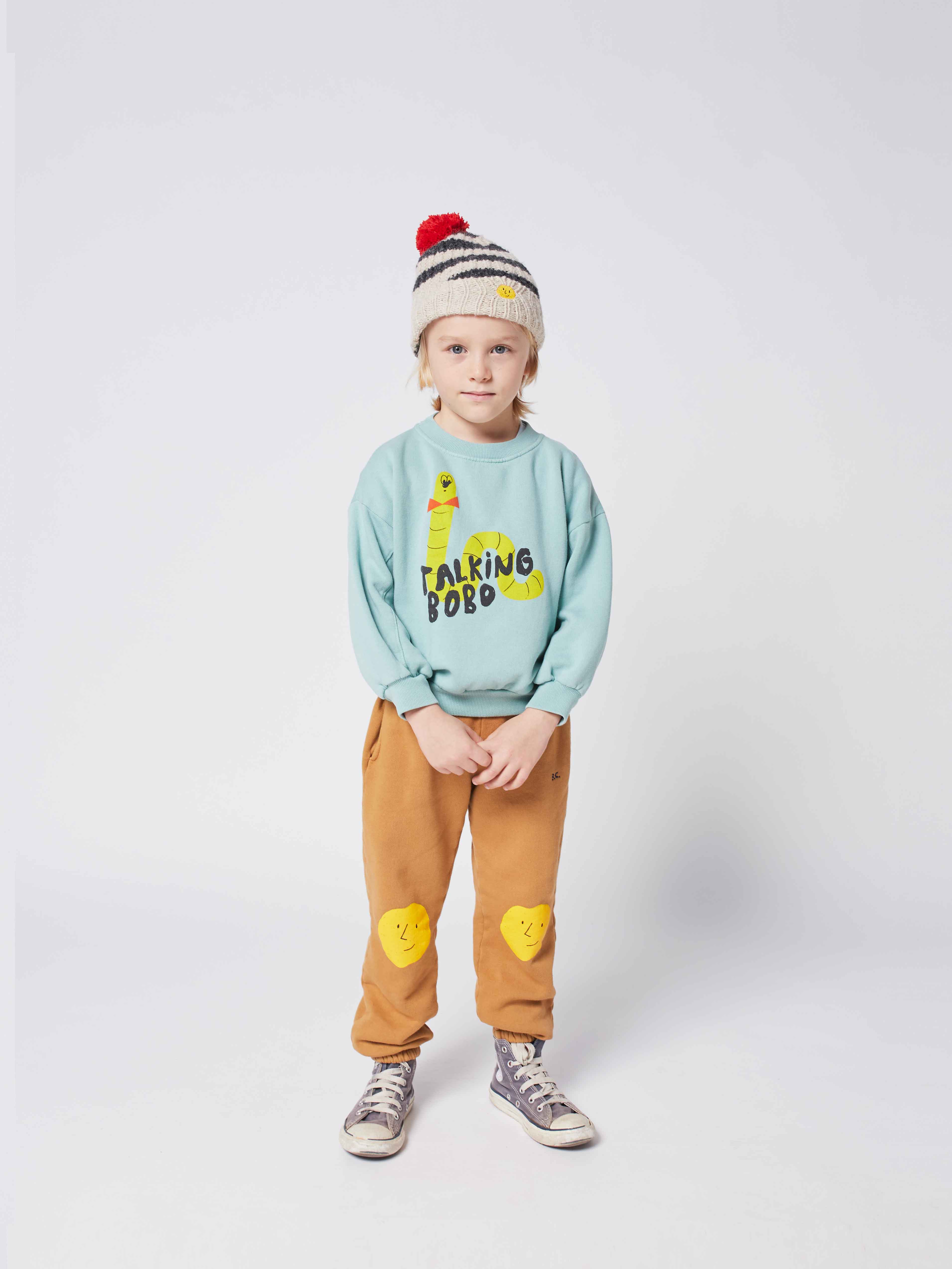 Boys & Girls Blue Logo Cotton Sweatshirt