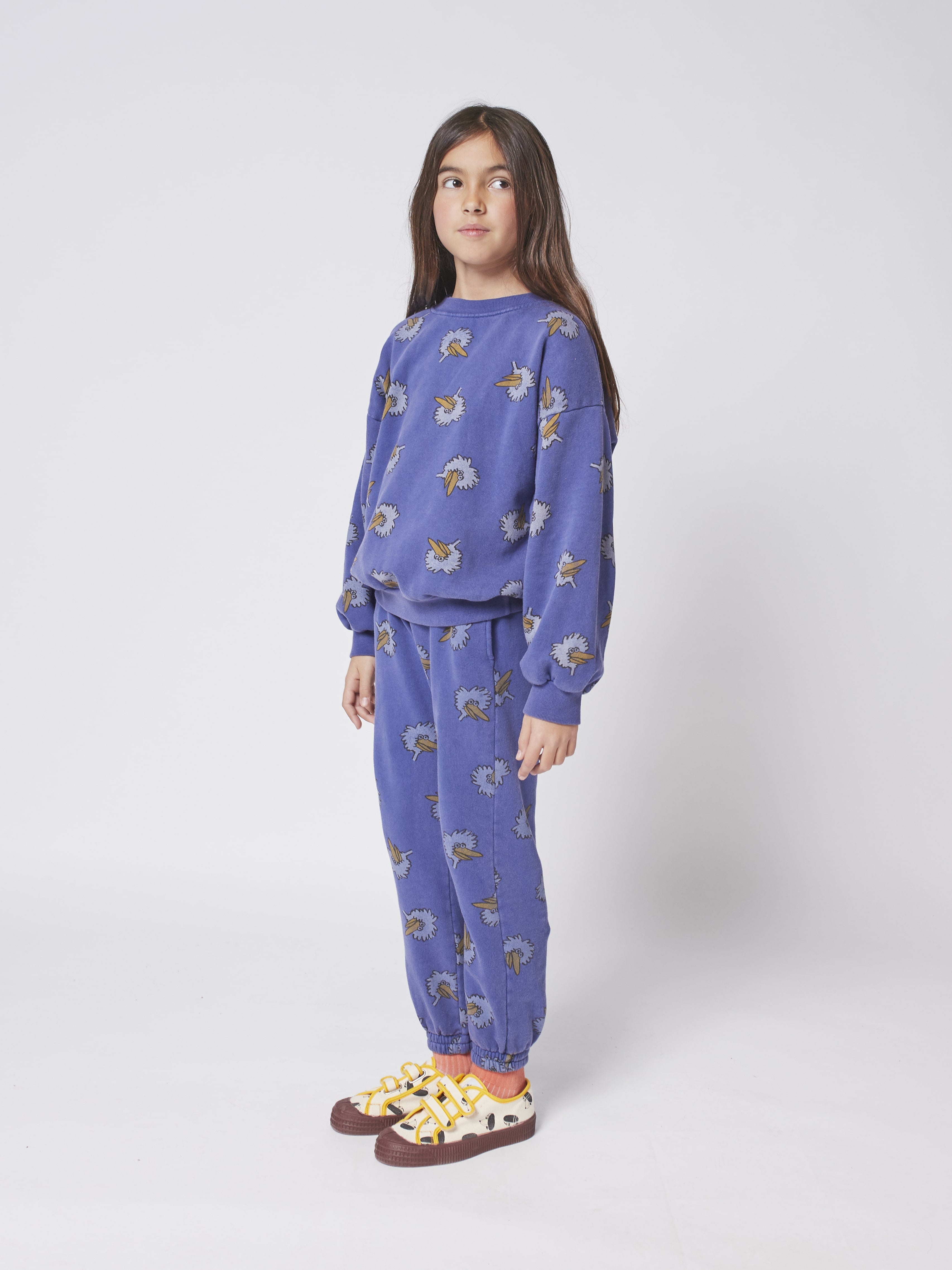 Boys & Girls Blue Printed Cotton Sweatshirt