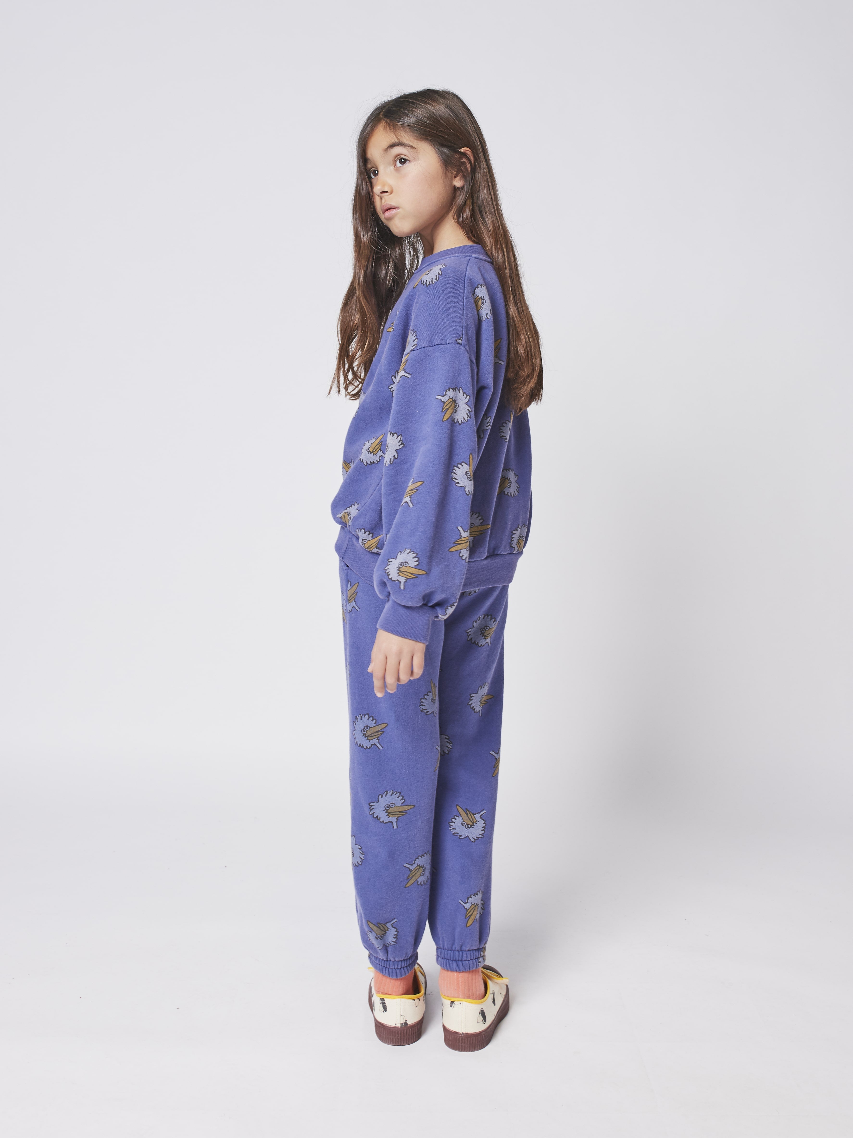 Boys & Girls Blue Printed Cotton Sweatshirt