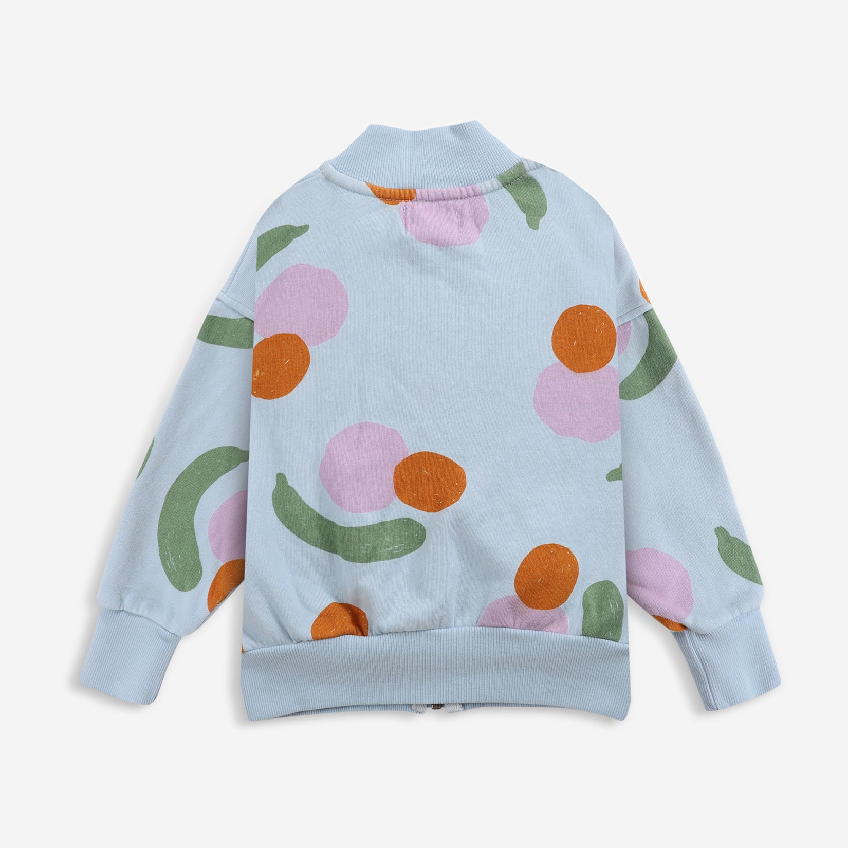 Boys & Girls Blue Printed Zip-Up Top