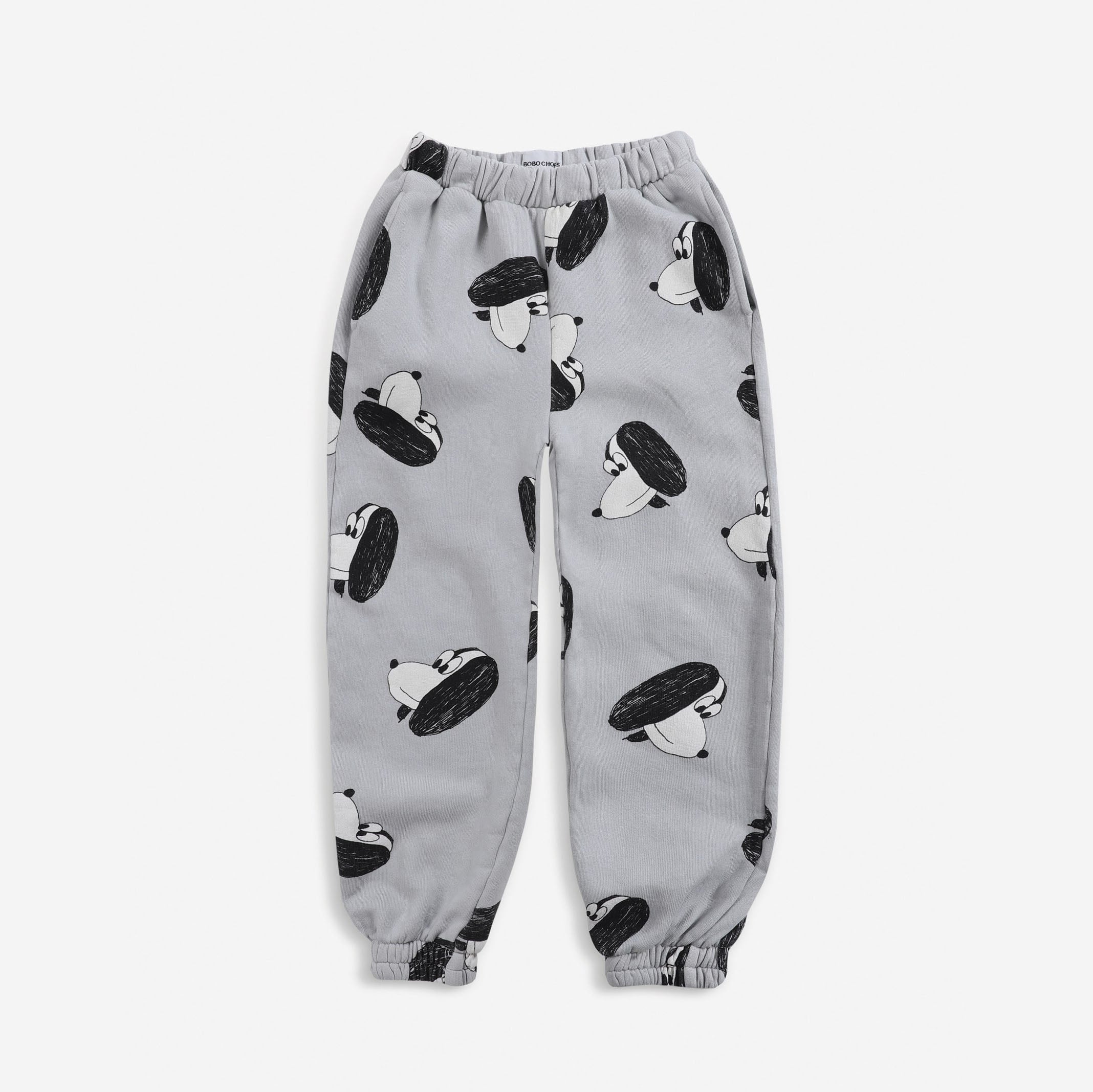 Boys & Girls Grey Printed Cotton Trousers