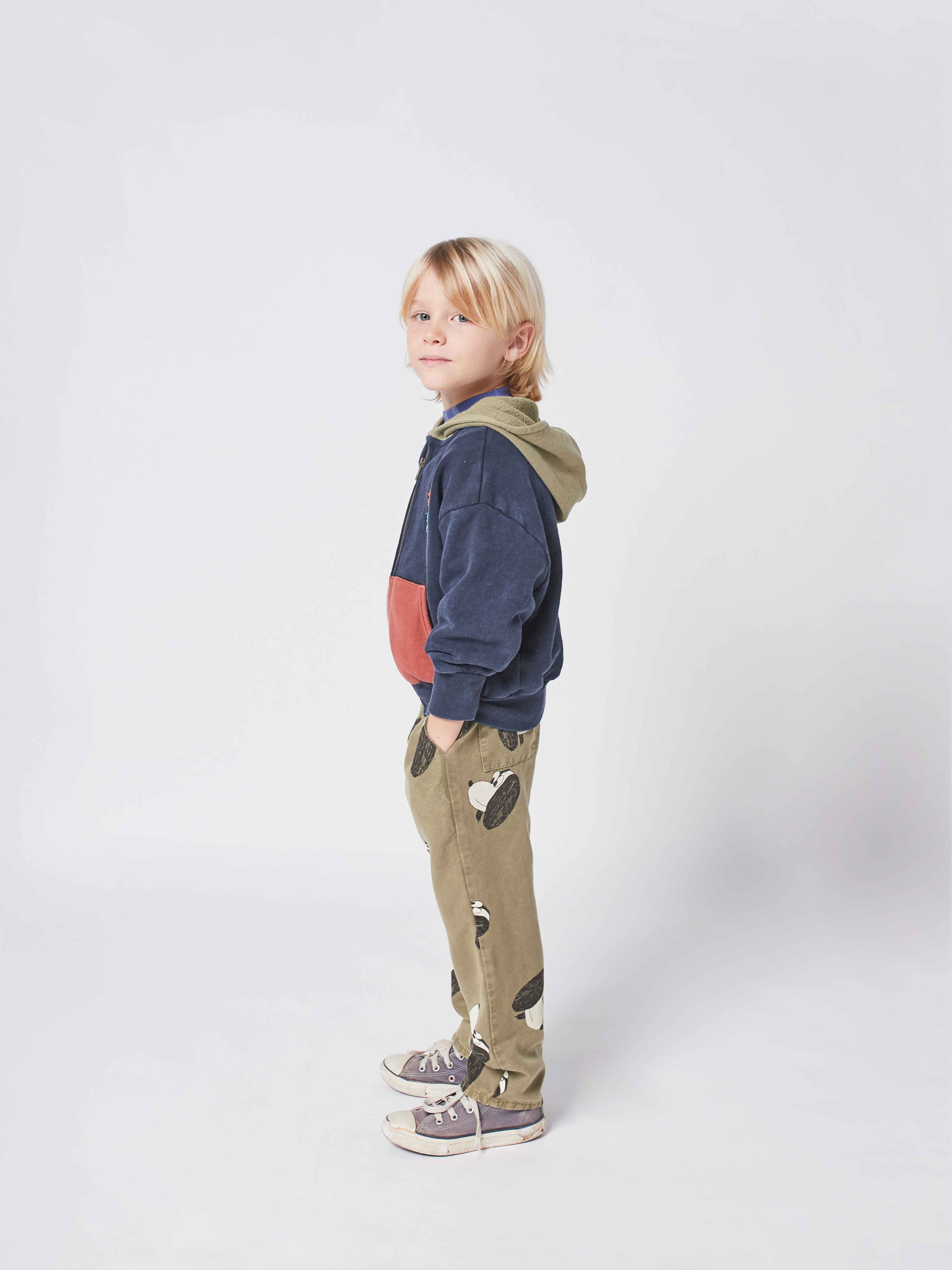 Boys & Girls Green Printed Cotton Trousers