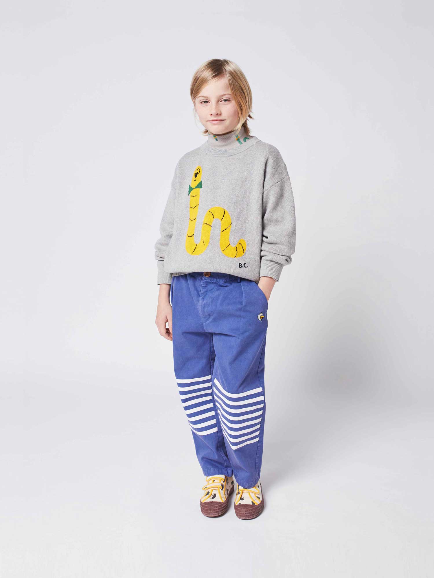 Boys & Girls Blue Cotton Trousers