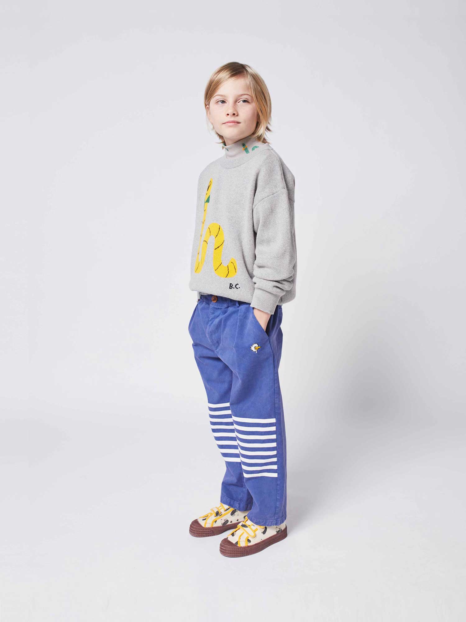 Boys & Girls Blue Cotton Trousers