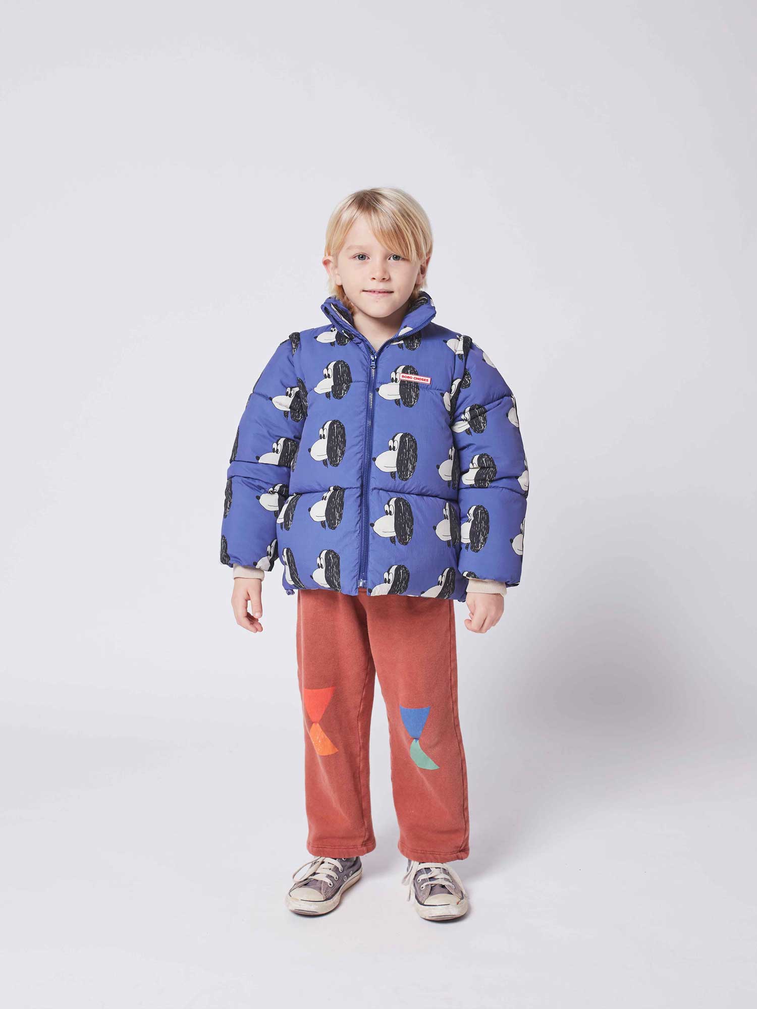 Boys & Girls Blue Printed Removable Jacket