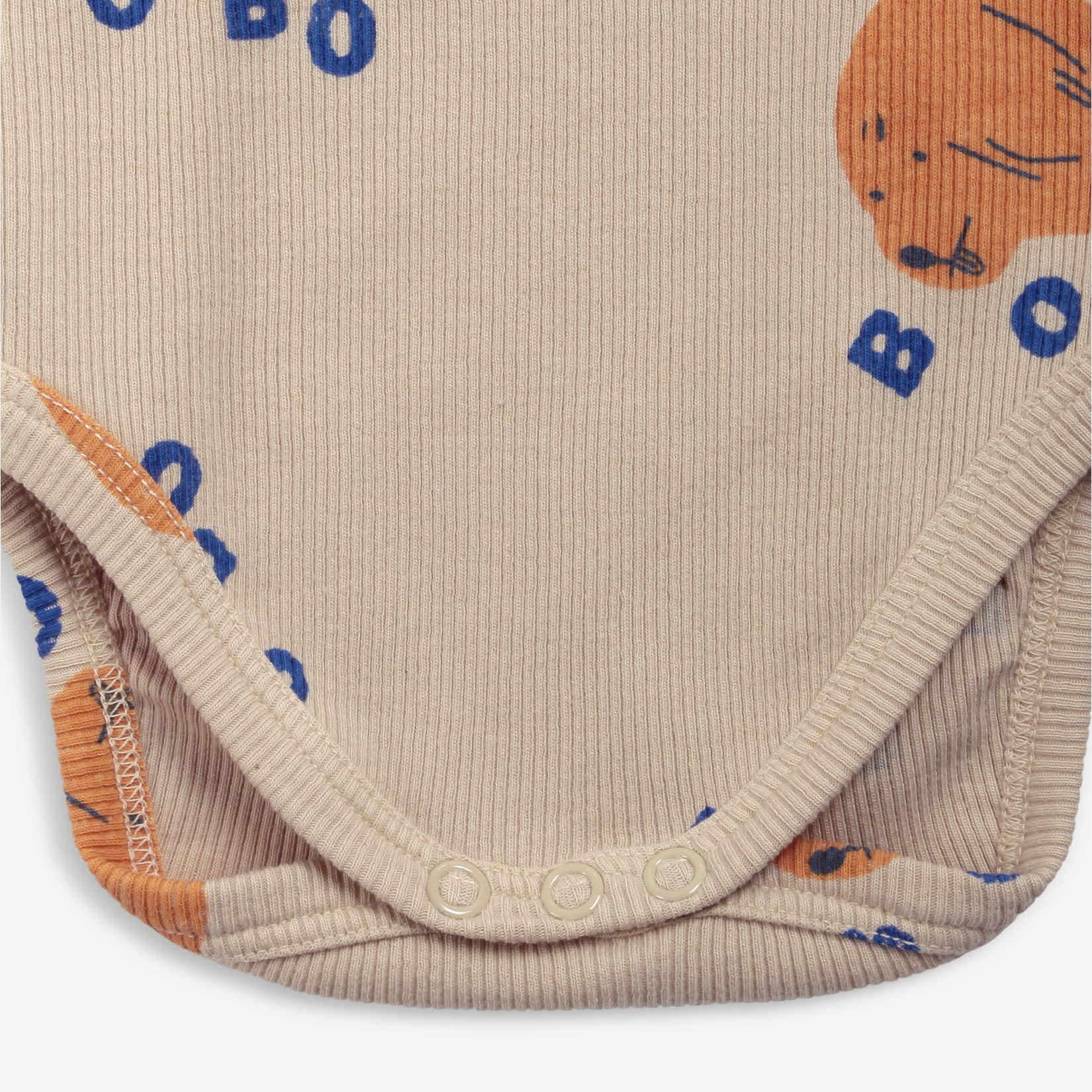 Baby Boys & Girls Beige Printed Cotton Babysuit Set