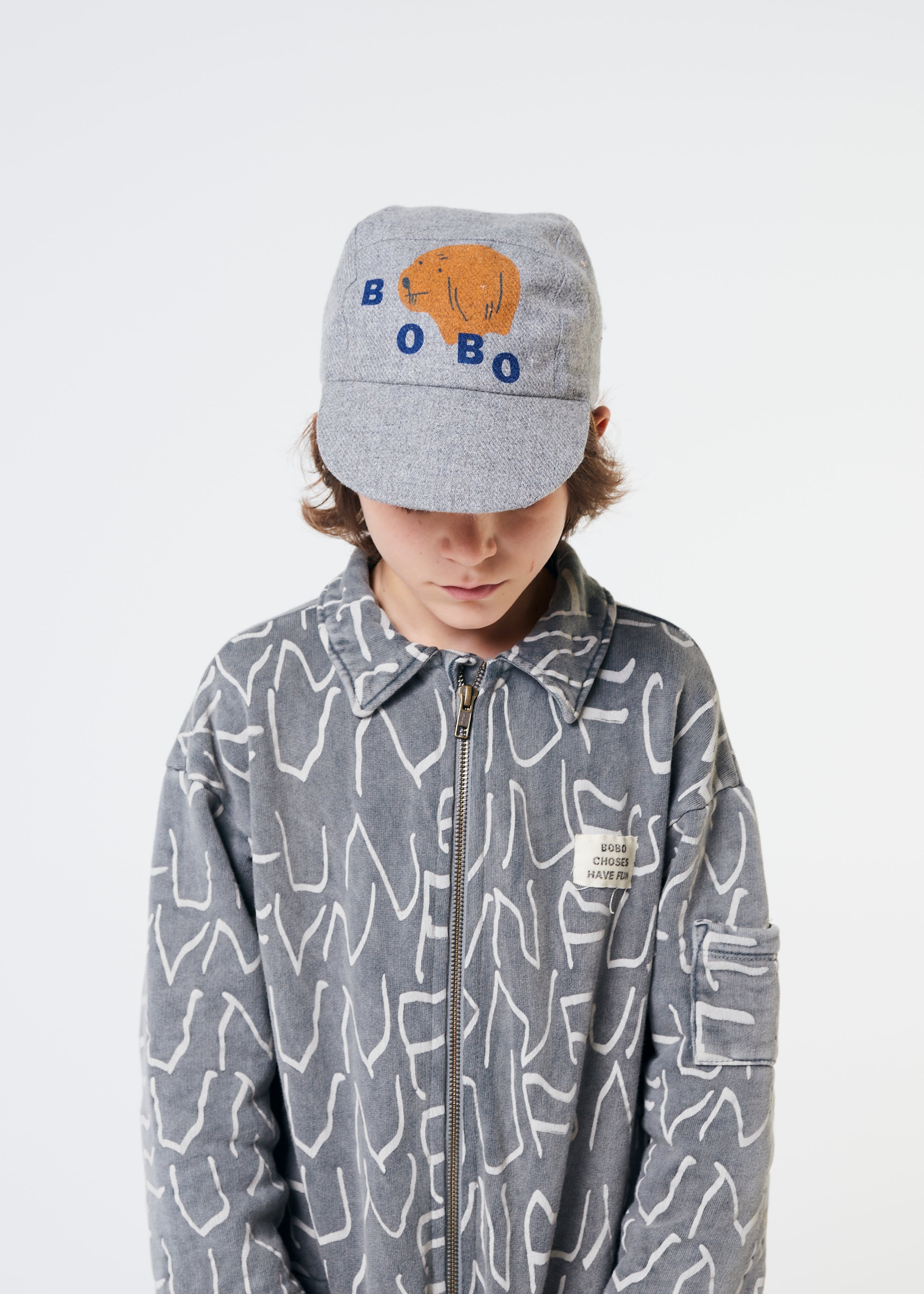 Boys Grey Logo Cap