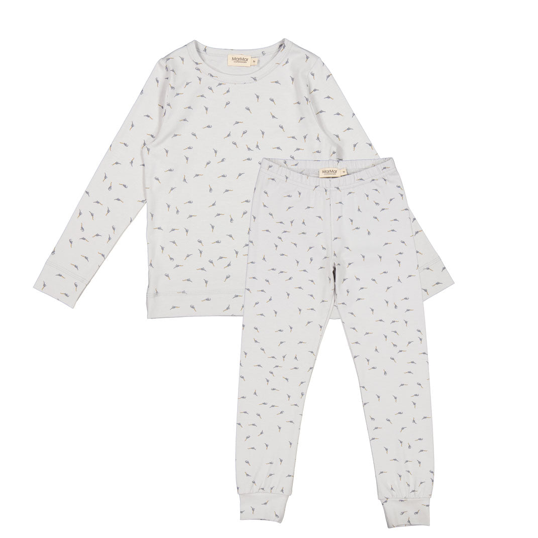 Boys White Printed Set