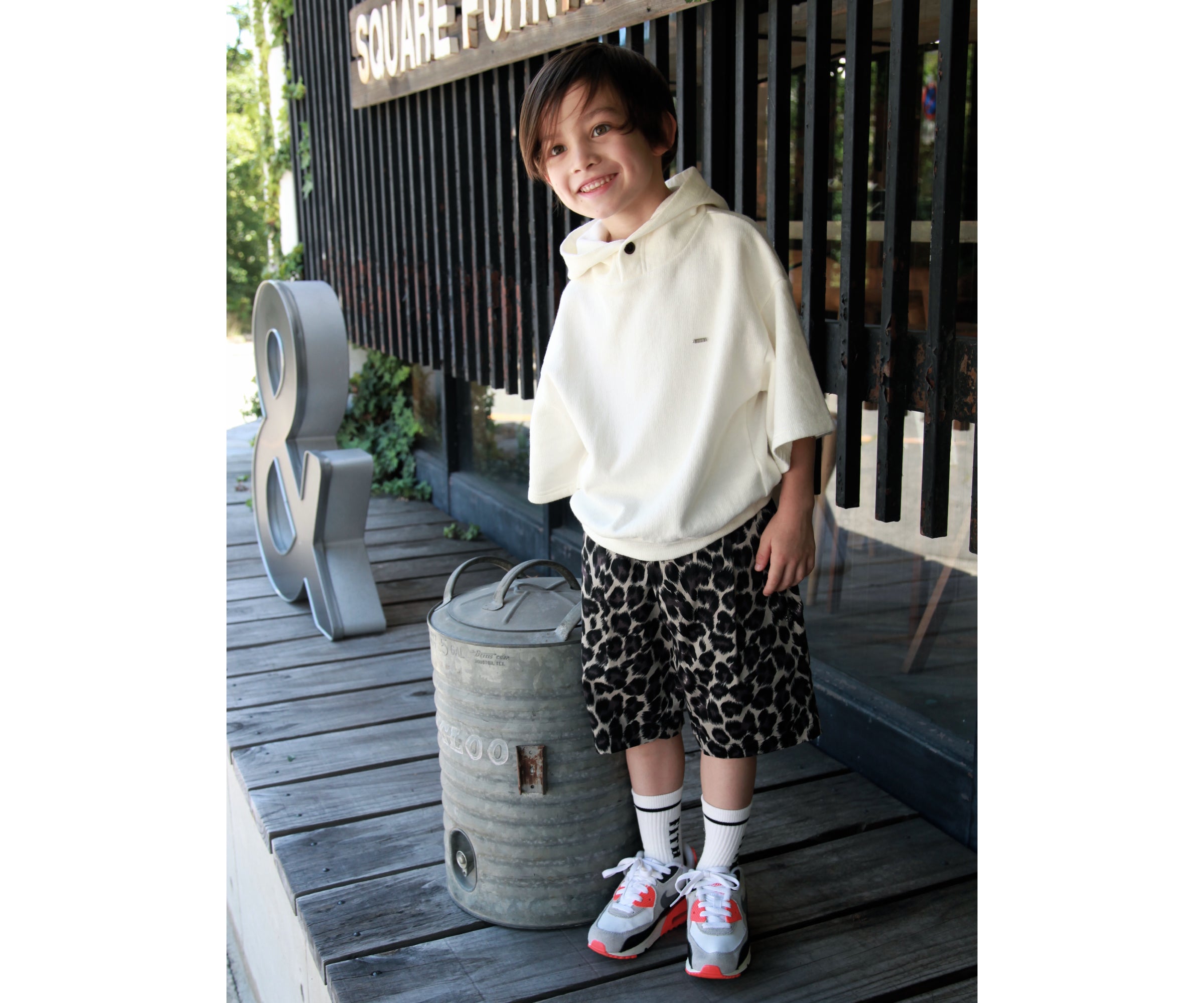 Boys & Girls Black Cotton Shorts