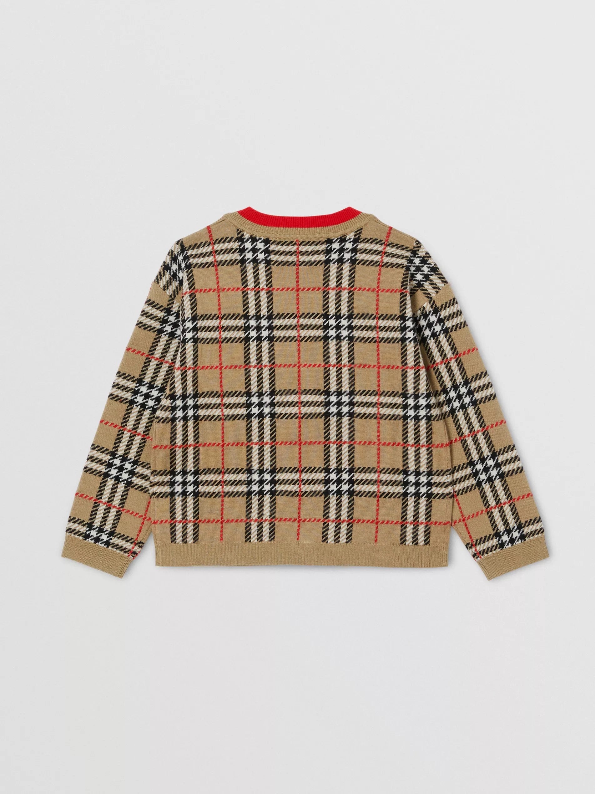 Boys & Girls Archive Beige Check Cardigan