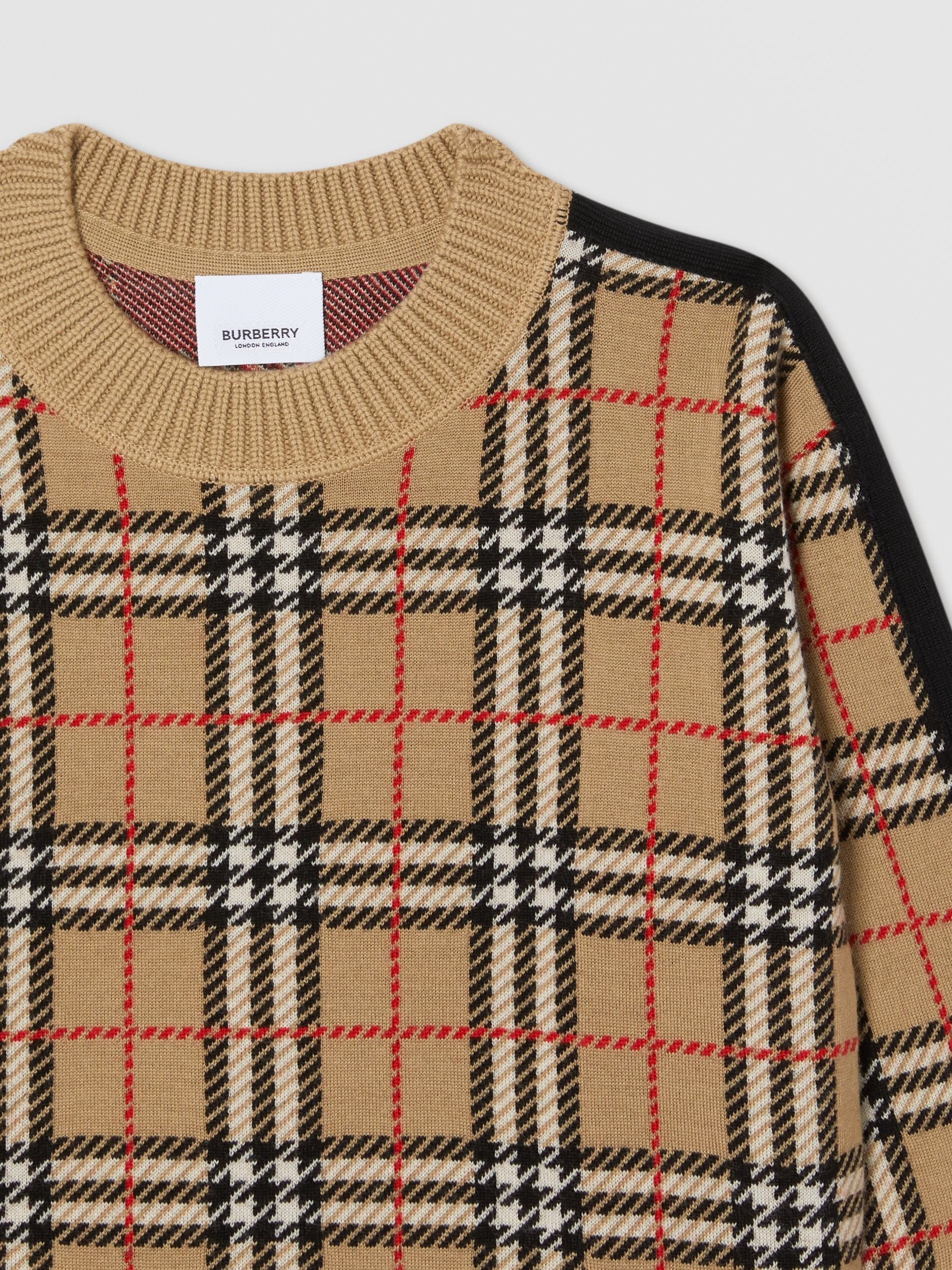 Boys & Girls Archive Beige Check Jumper