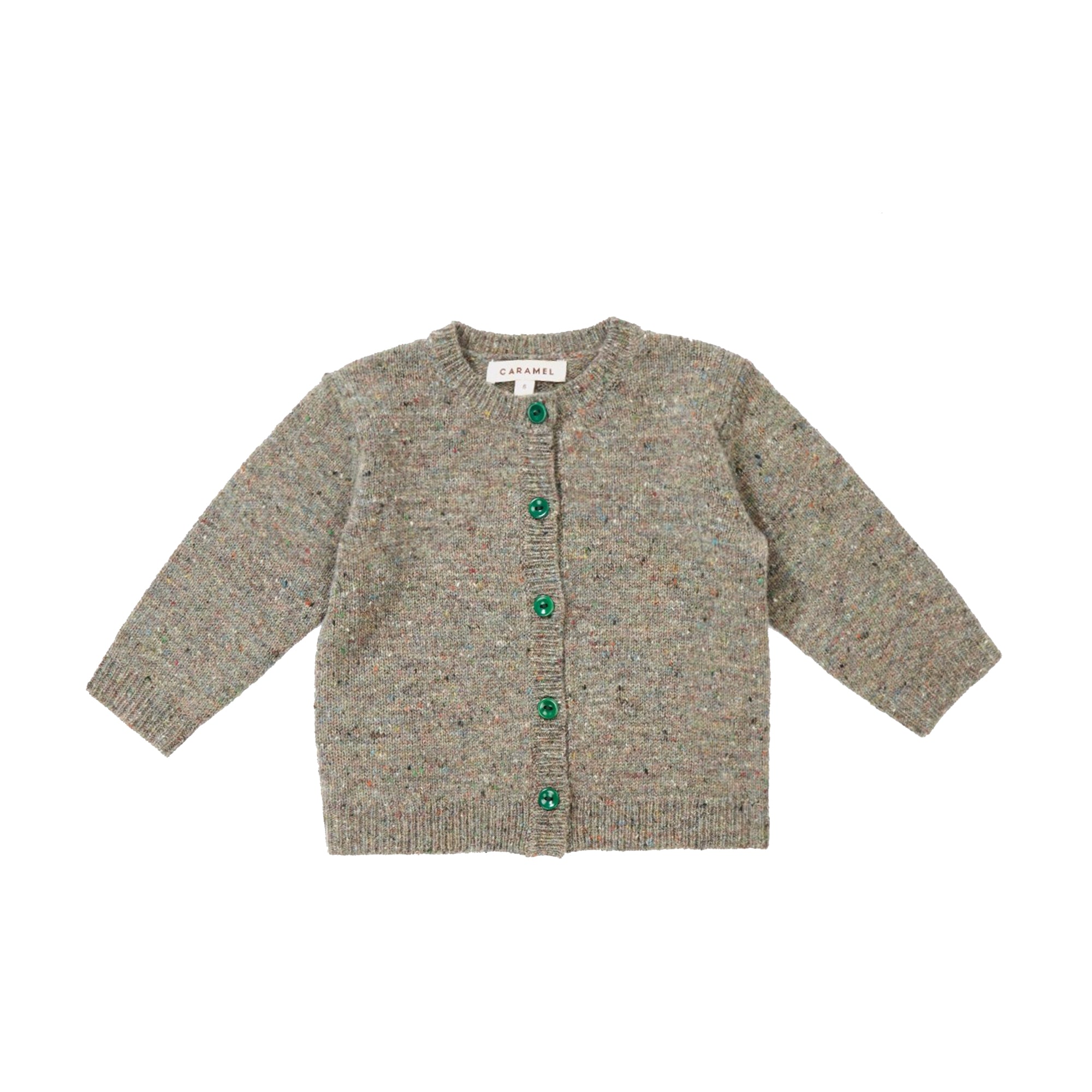 Boys & Girls Taupe Merino Cardigan